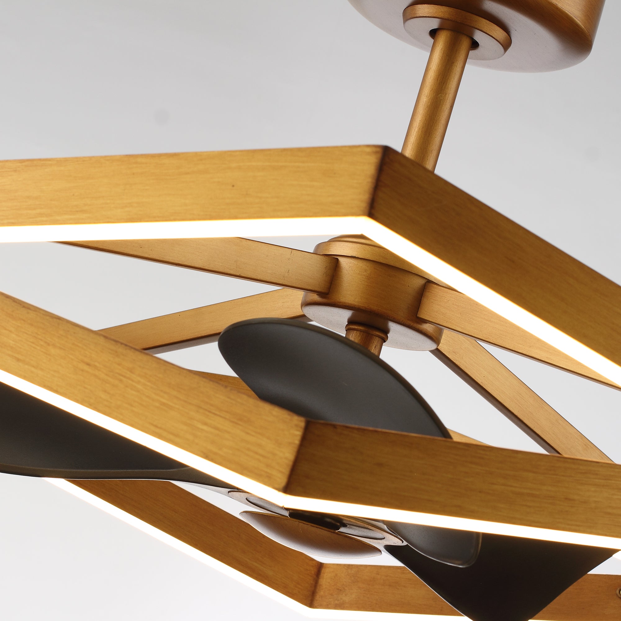 31 Inch Willie Antique Golden Luxury Fandelier with Light and Remote Control