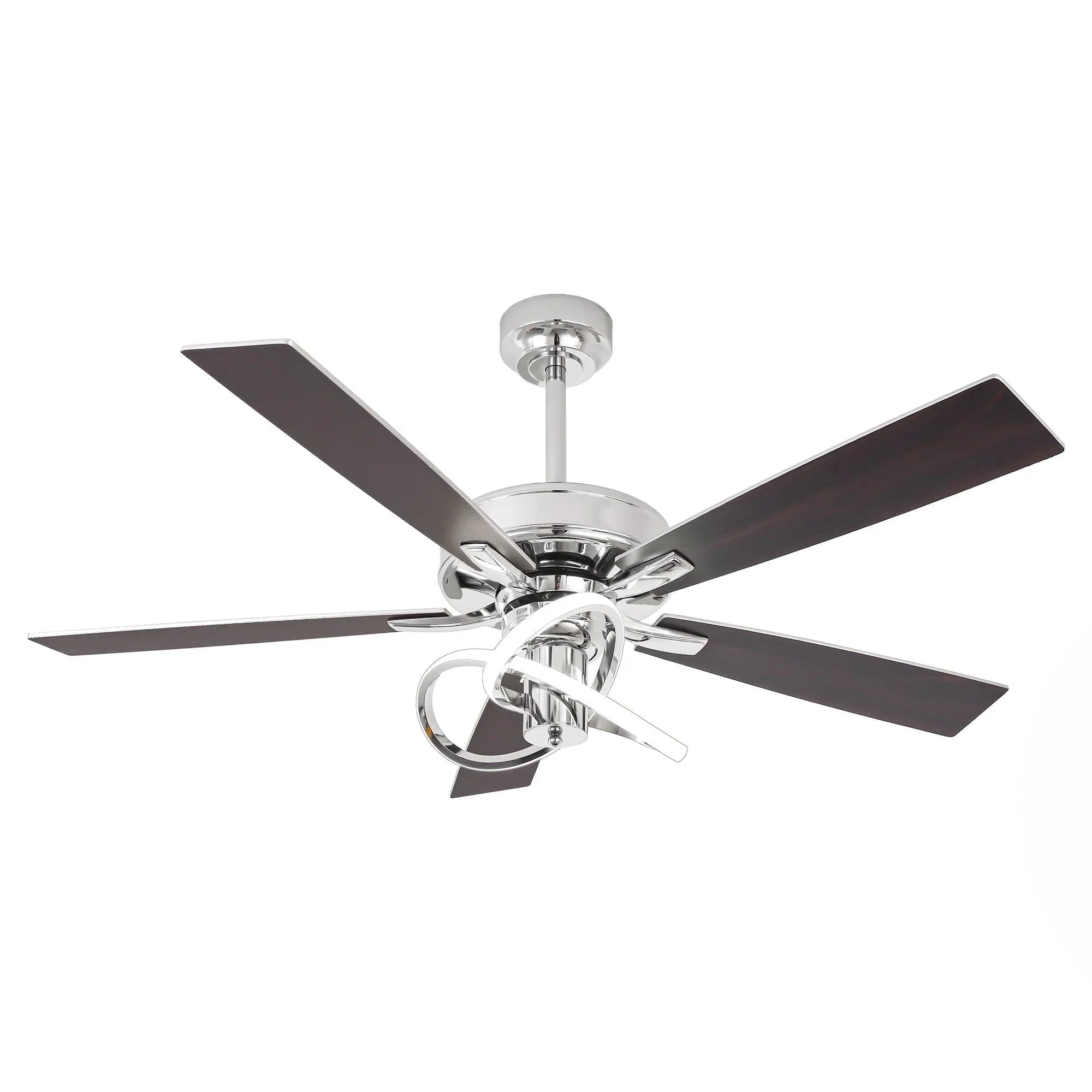52 Inch Oregon DC Motor Modern Downrod Ceiling Fan with LED Light