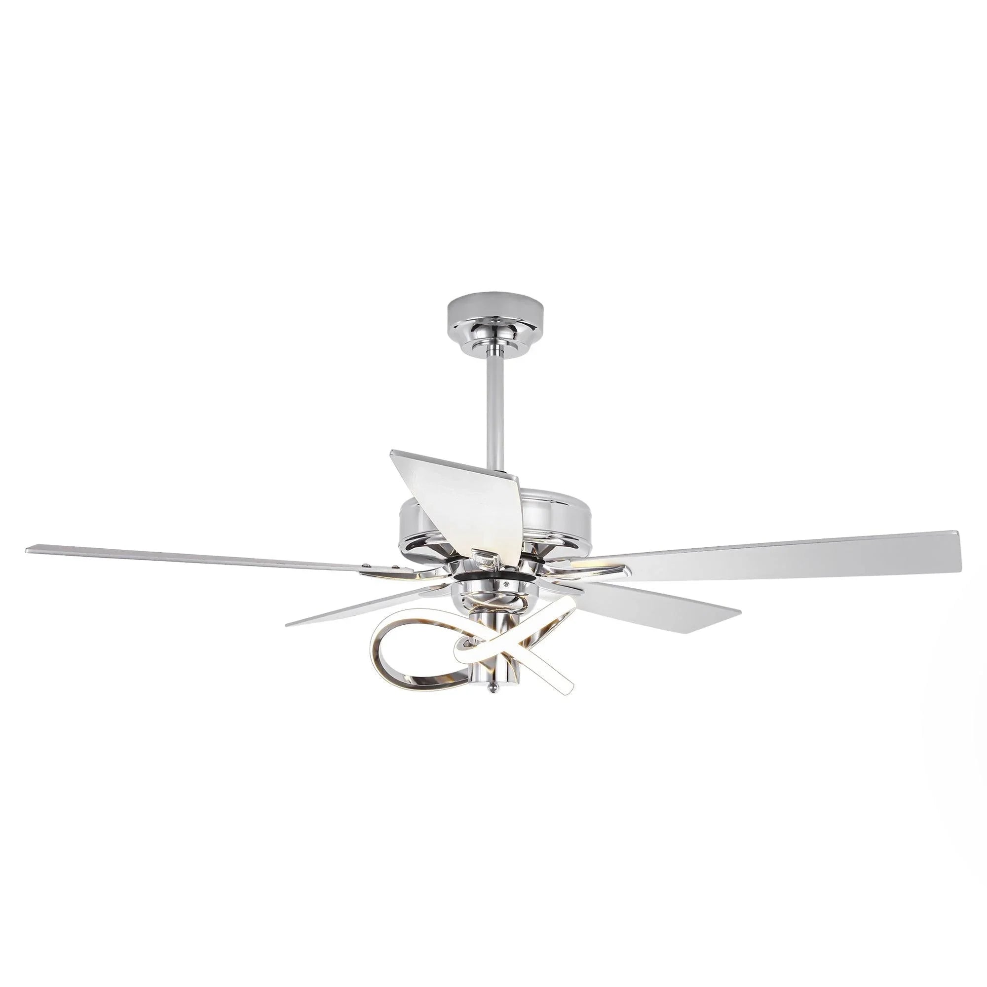 52 Inch Oregon DC Motor Modern Downrod Ceiling Fan with LED Light
