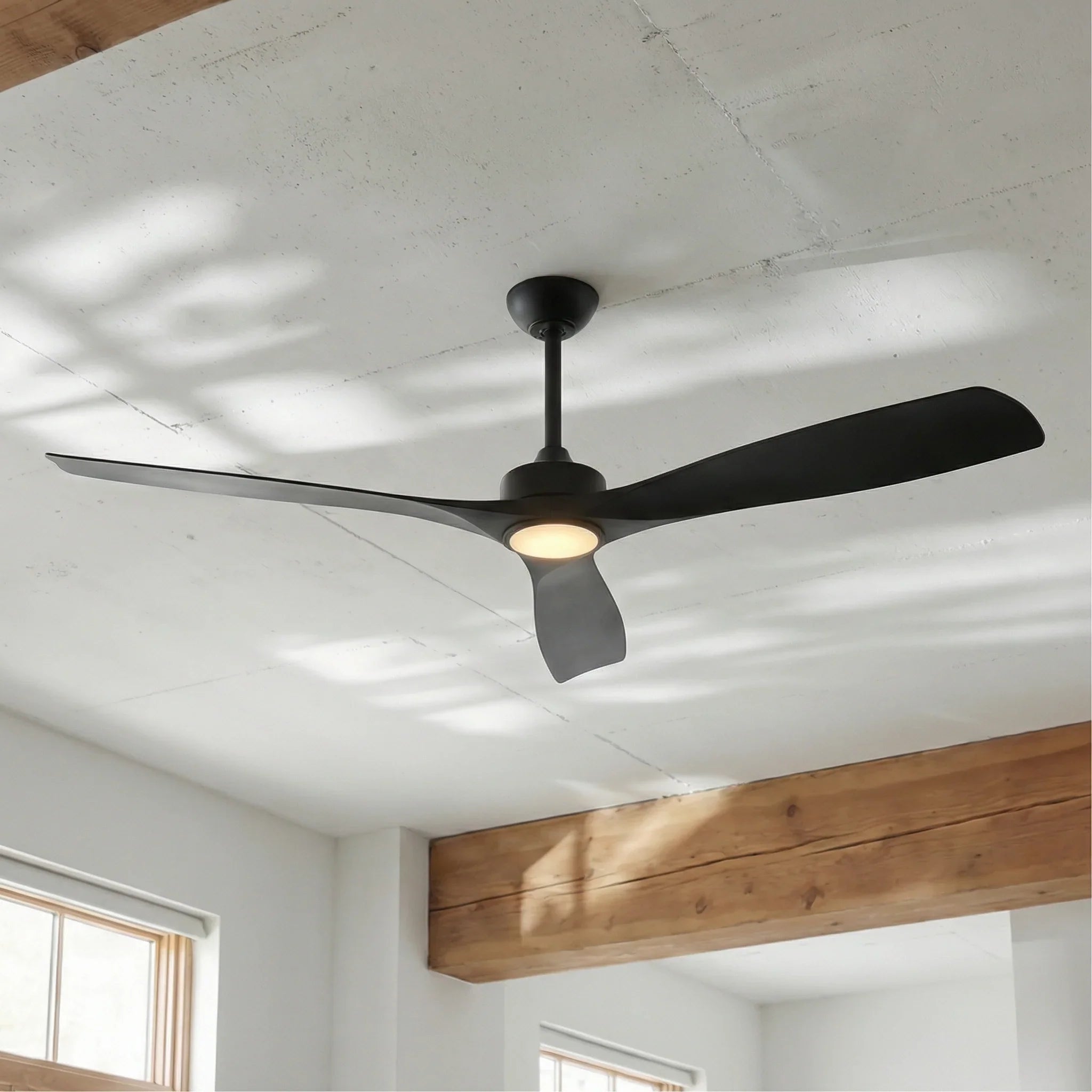 60 Inch Alexi DC Motor Modern Downrod Ceiling Fan with LED Light