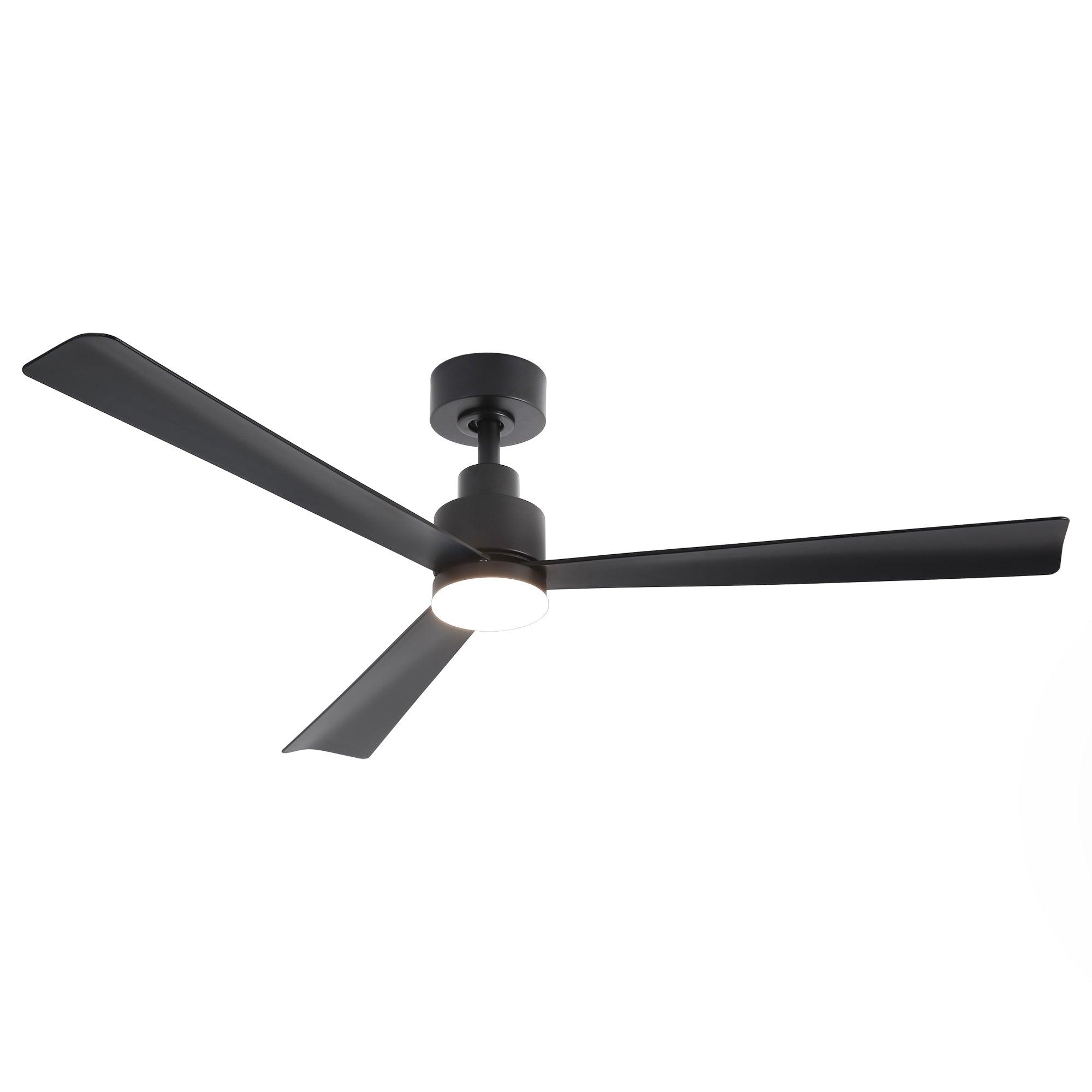 52 Inch Dinah Modern Downrod Mount Ceiling Fan with Remote Control and LED Light