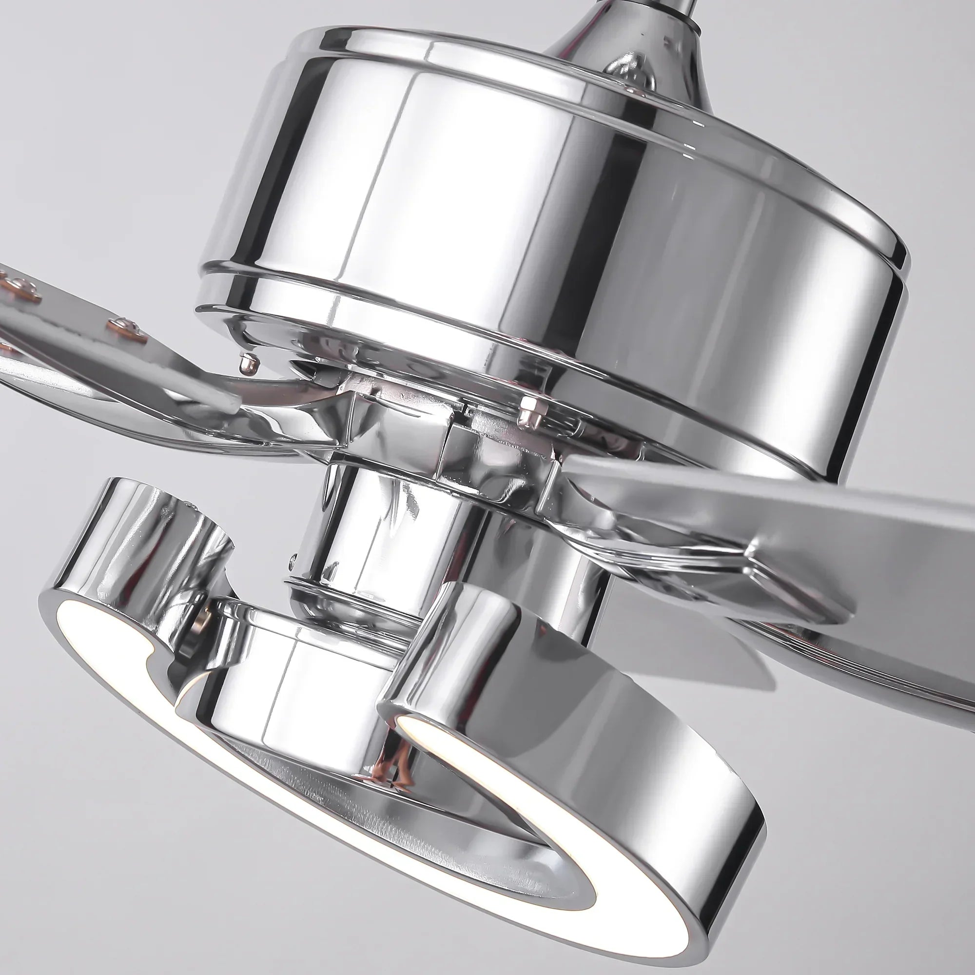 52 Inch Arlen Double-sided Blades Downrod Mount LED Ceiling Fan with Remote Control