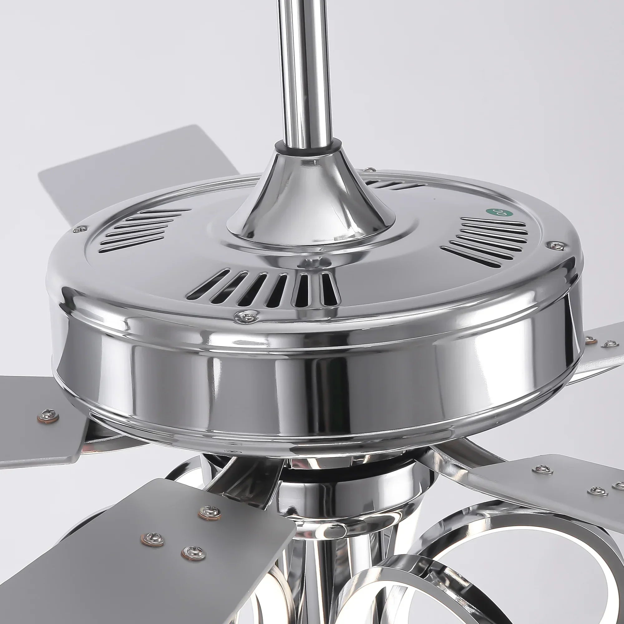 52 Inch Levi Double-sided Blades Downrod Mount LED Ceiling Fan with Remote Control