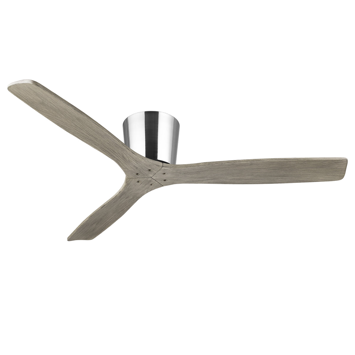 54 Inch Ward Solid Wood Blades Flush Mount Ceiling Fan with Remote Control