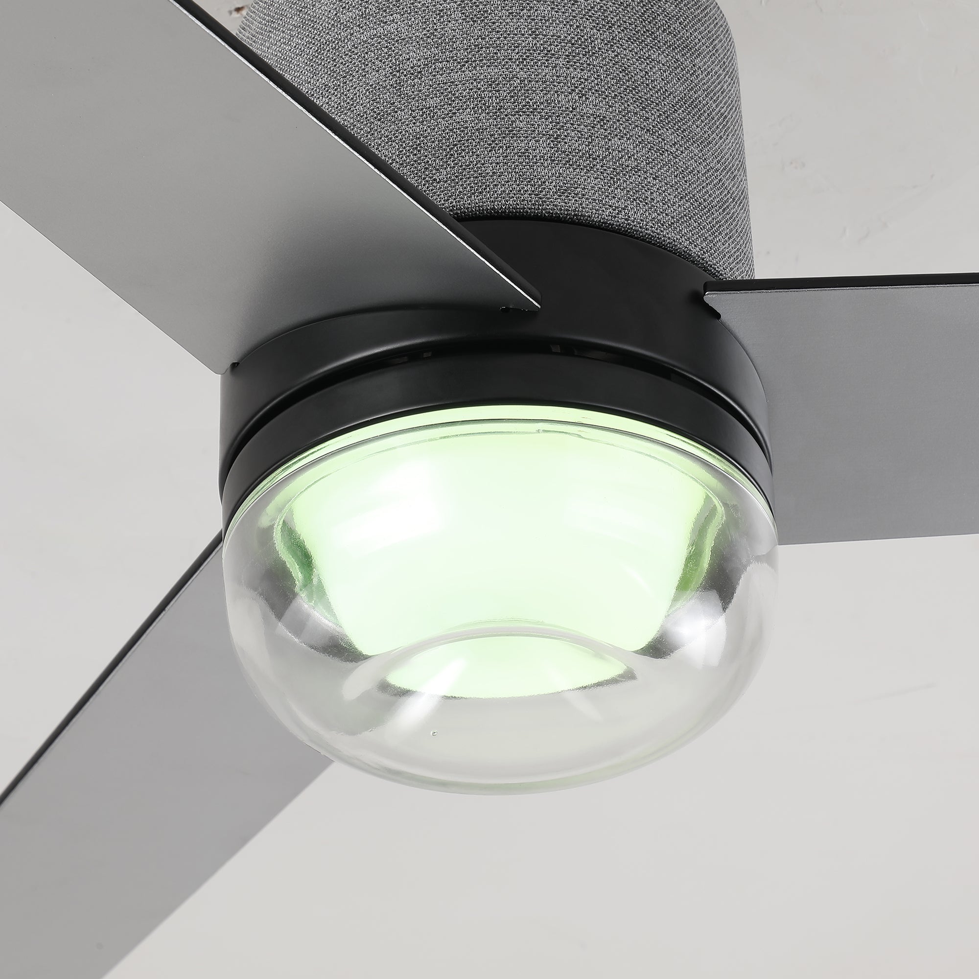 52 Inch Pearl Black RGB LED Smart Fan with Remote App and Voice Control