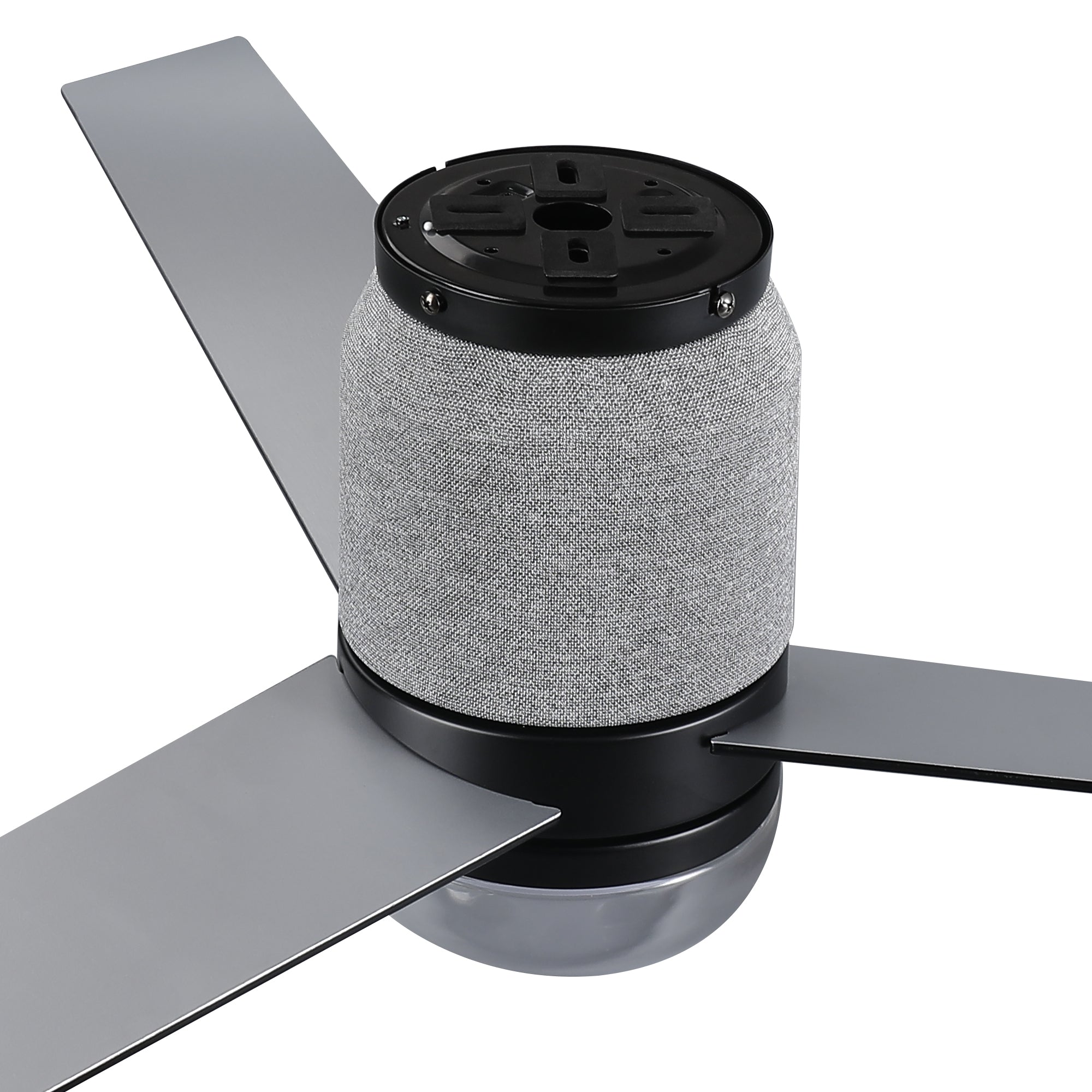 52 Inch Pearl Black RGB LED Smart Fan with Remote App and Voice Control