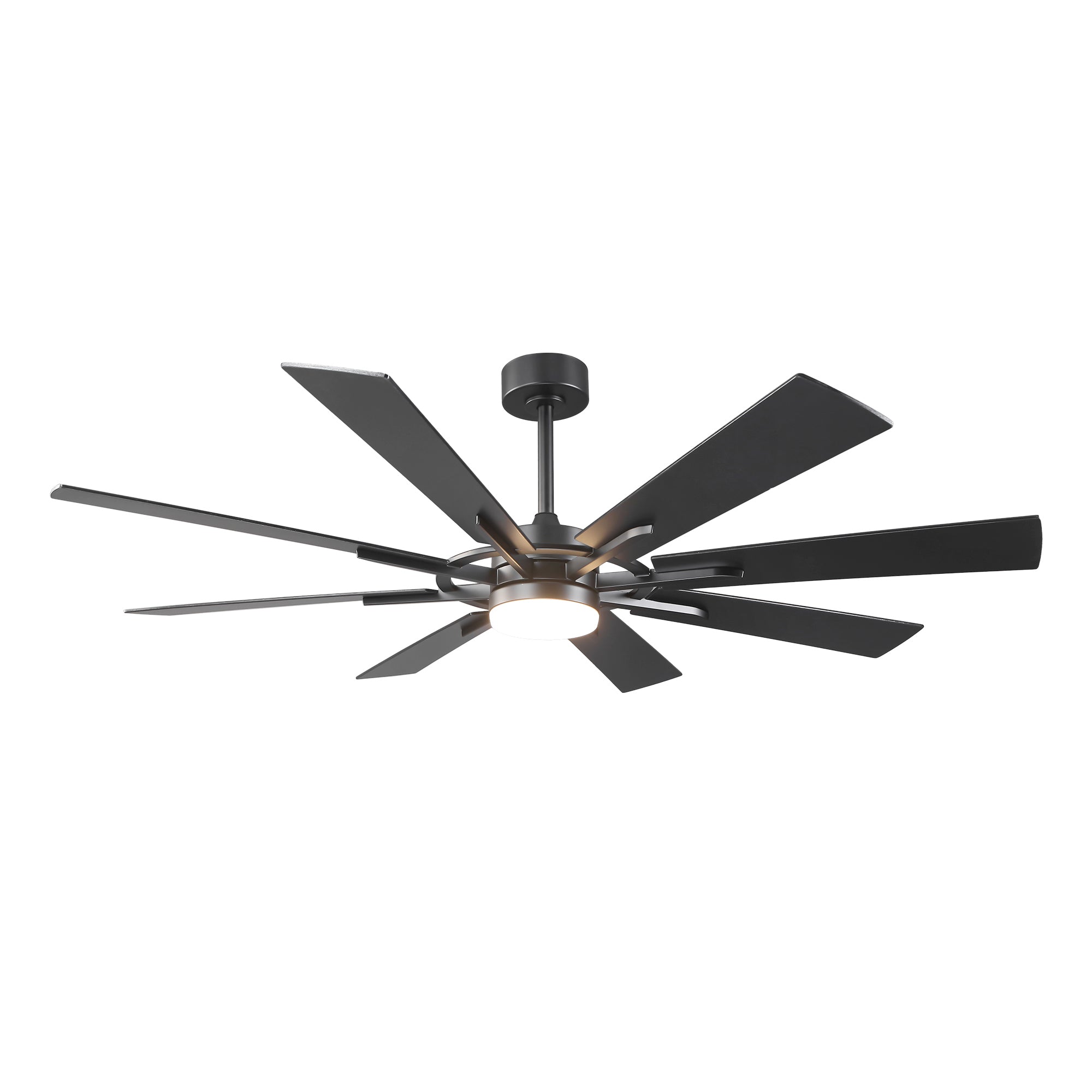 60 Inch 72 Inch Windmill Downrod Mount LED Ceiling Fan with Remote and APP Control