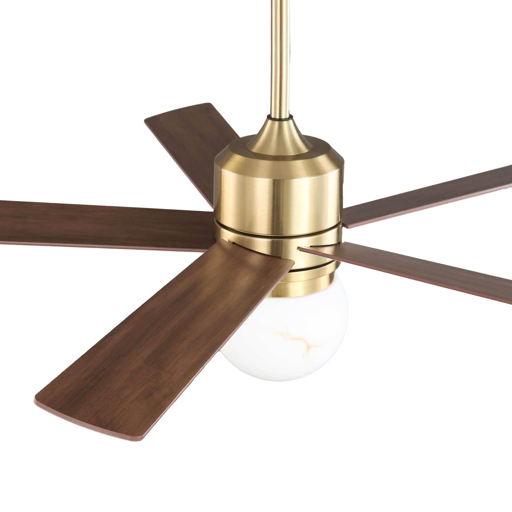 52 Inch Alva Double-sided Blades Downrod Mount LED Ceiling Fan with Remote Control