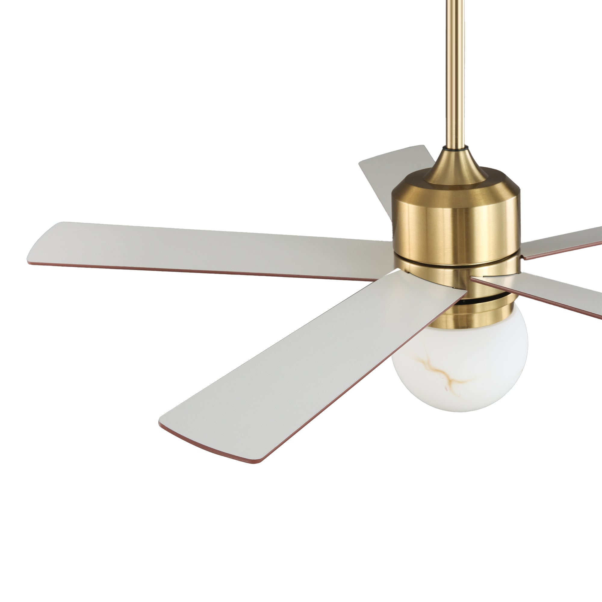 52 Inch Alva Double-sided Blades Downrod Mount LED Ceiling Fan with Remote Control