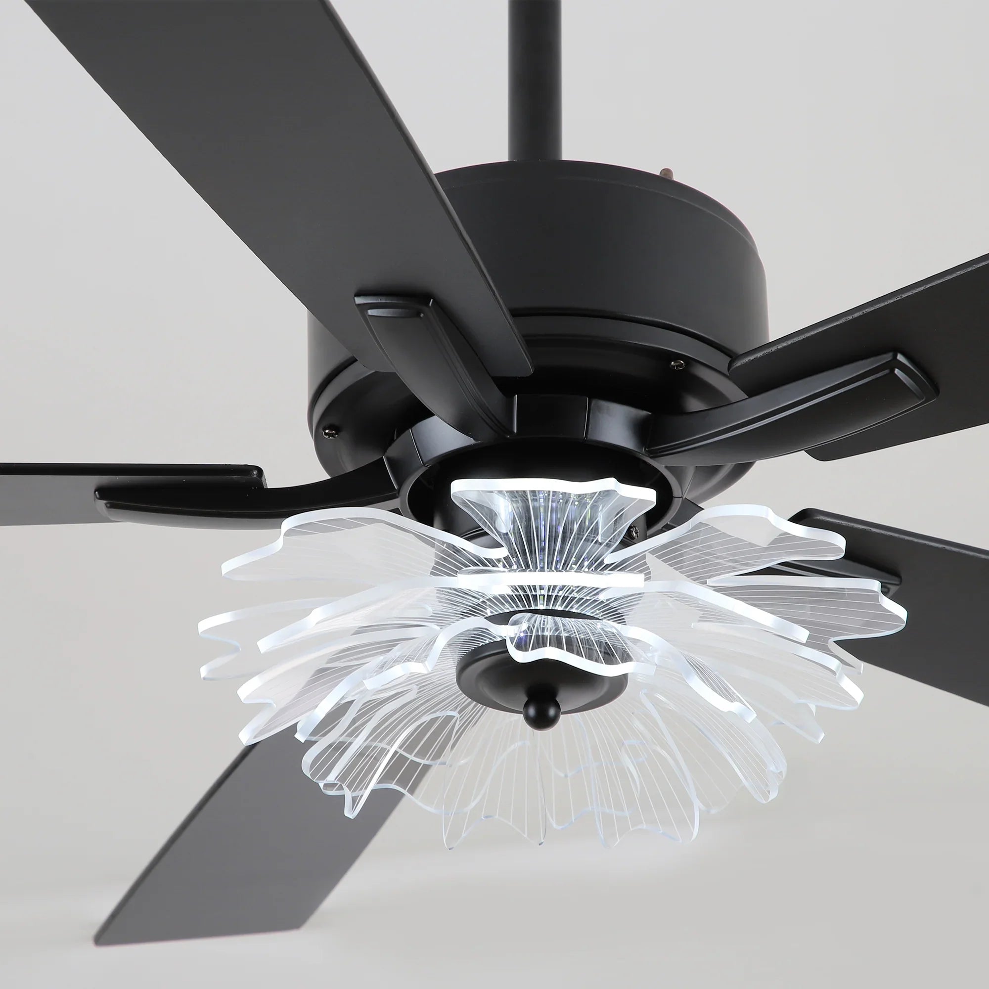 52 Inch Rory Modern Downrod Mount LED Ceiling Fan with Remote Control
