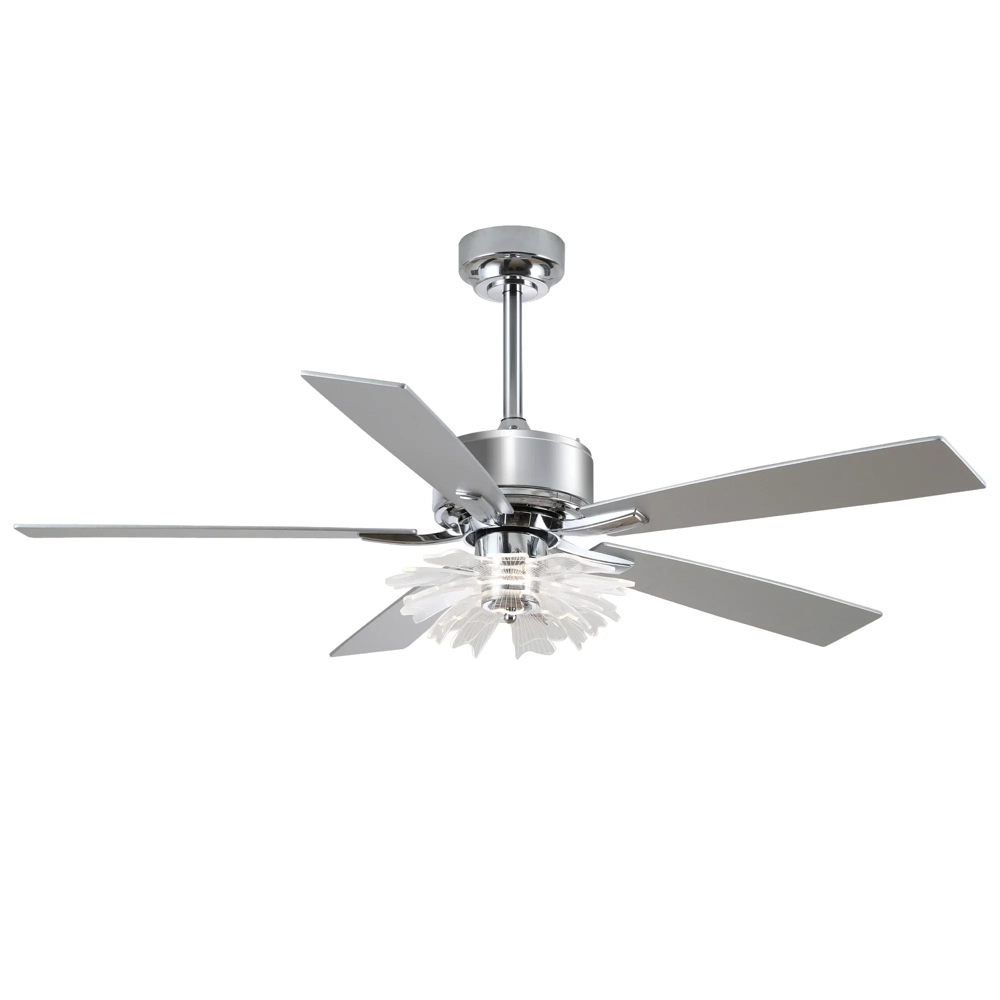 52 Inch Rory Modern Downrod Mount LED Ceiling Fan with Remote Control