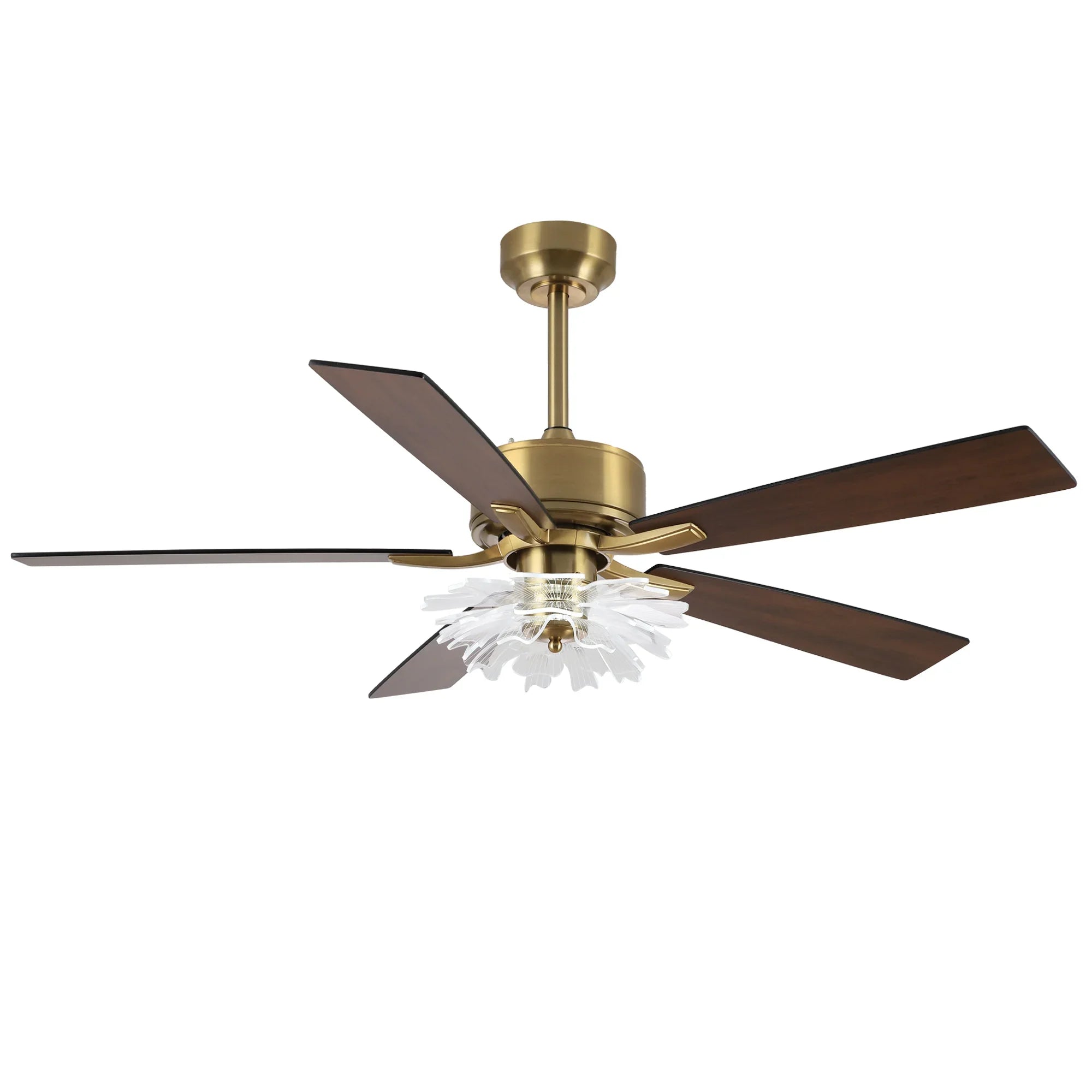 52 Inch Rory Modern Downrod Mount LED Ceiling Fan with Remote Control