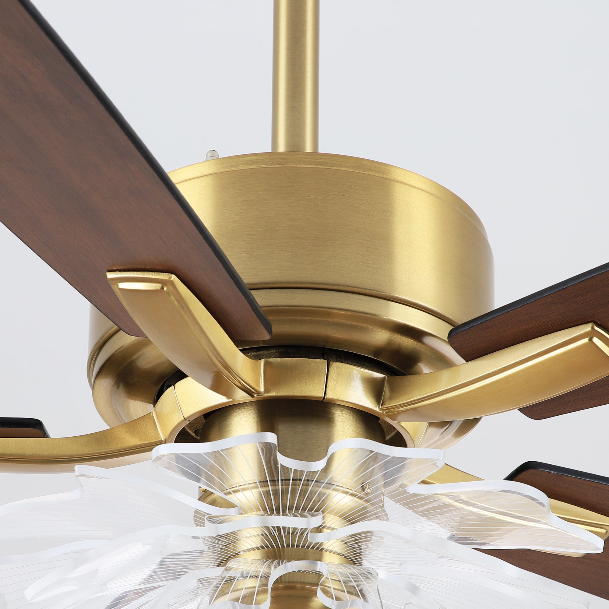 52 Inch Rory Modern Downrod Mount LED Ceiling Fan with Remote Control