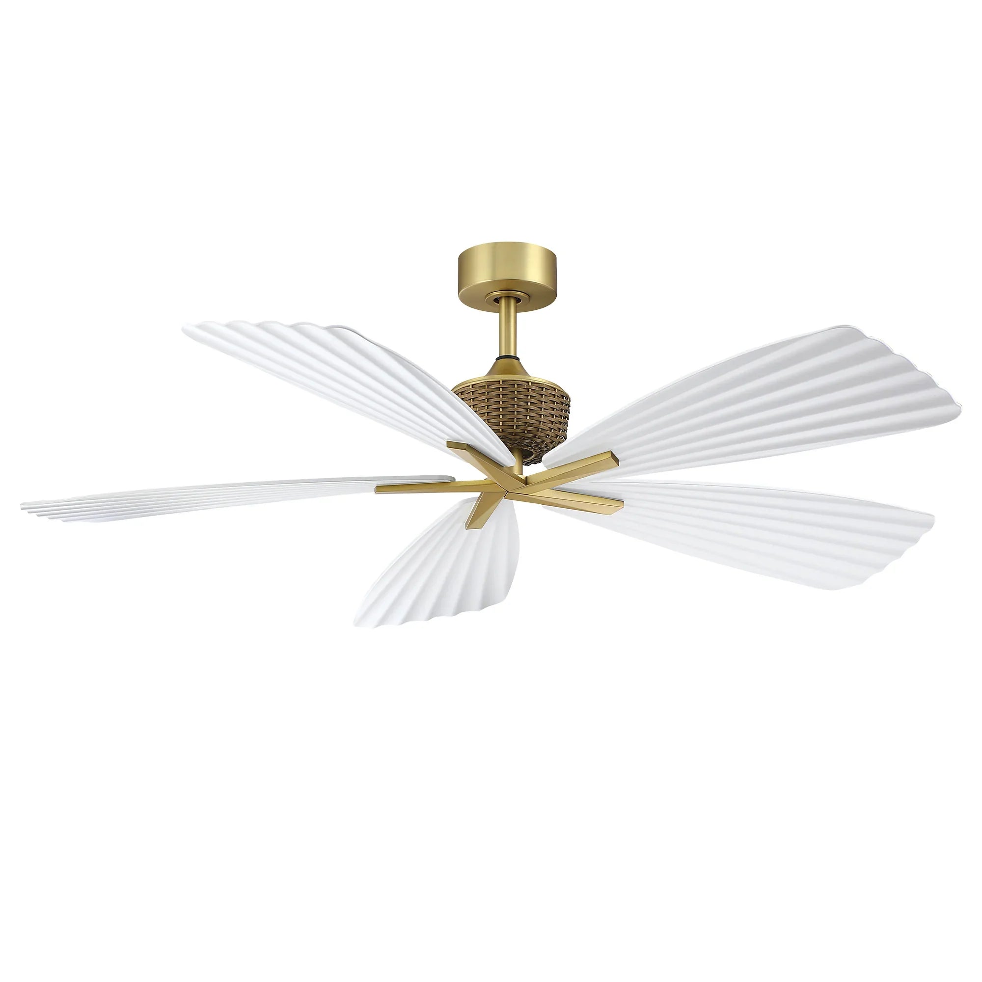56" Porter Soft Brass IP66 Outdoor Downrod Mount Ceiling Fan