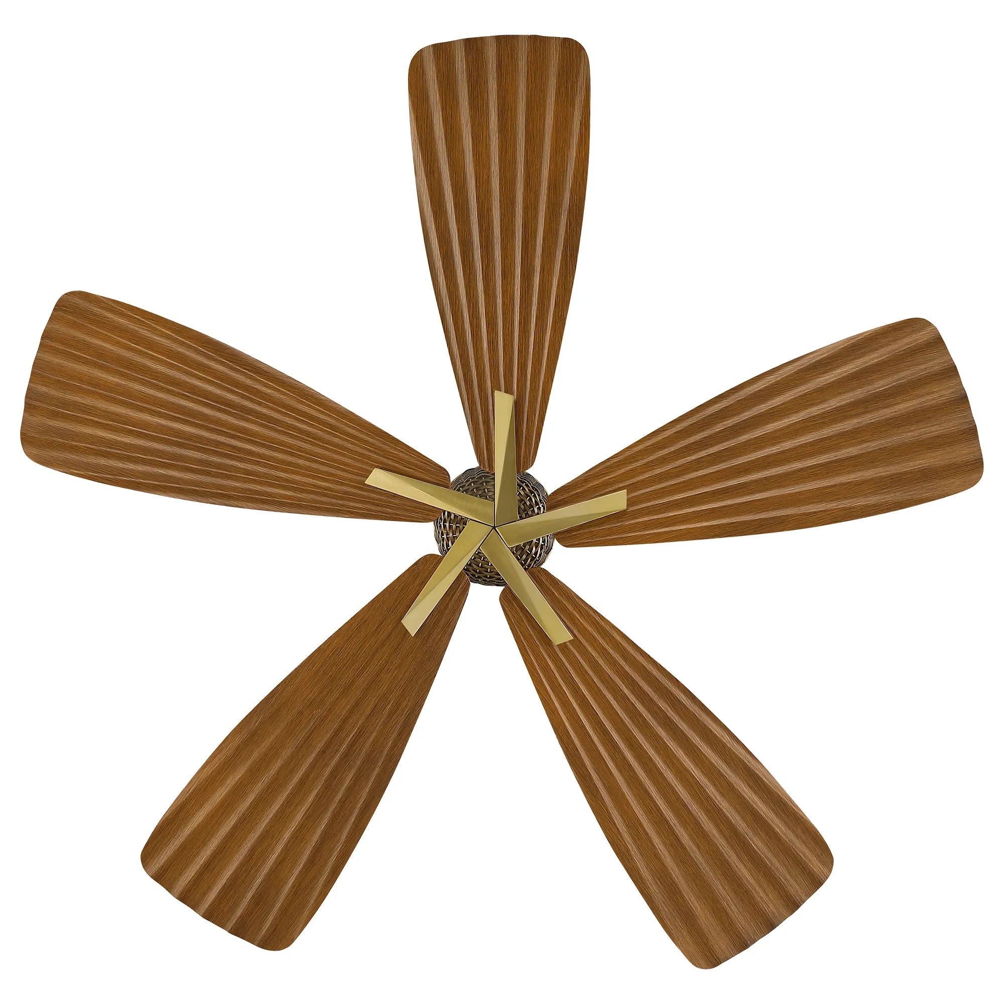 56" Porter Soft Brass IP66 Outdoor Downrod Mount Ceiling Fan