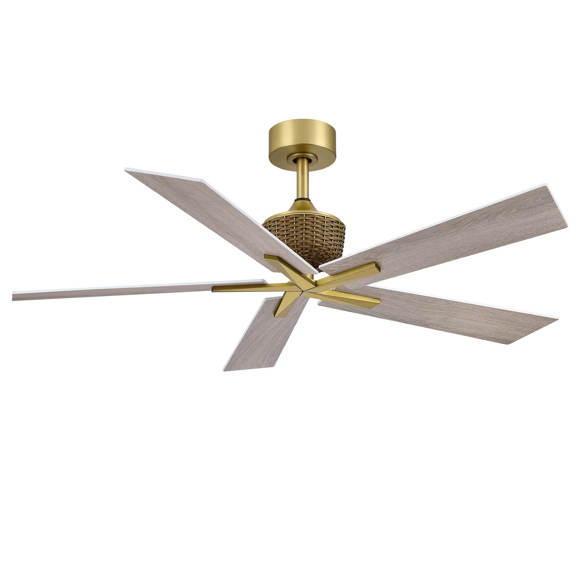 52" Rex Soft Brass Downrod Mount Ceiling Fan