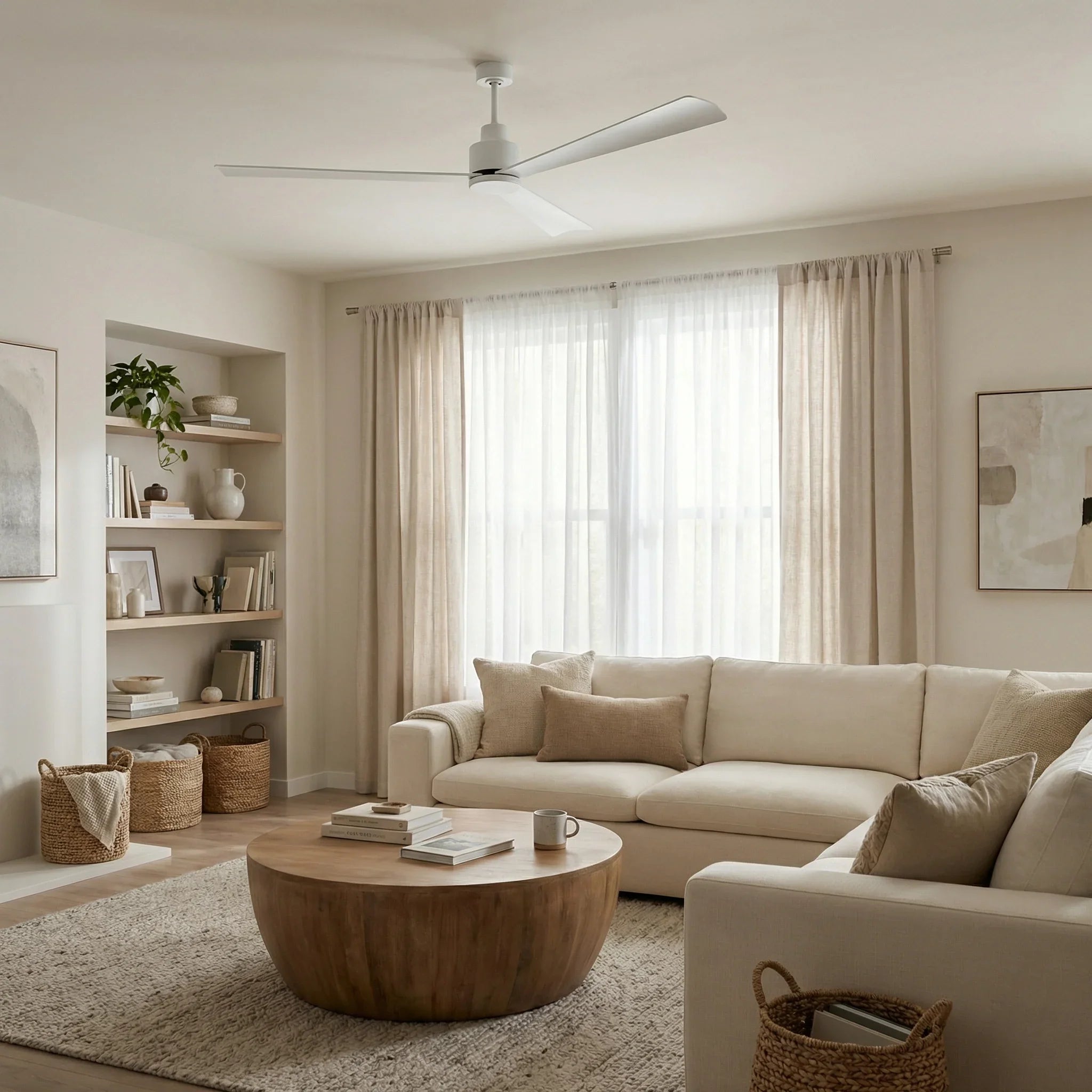 52" Zelda Industrial DC Motor Downrod Mount Reversible Ceiling Fan With Remote Control