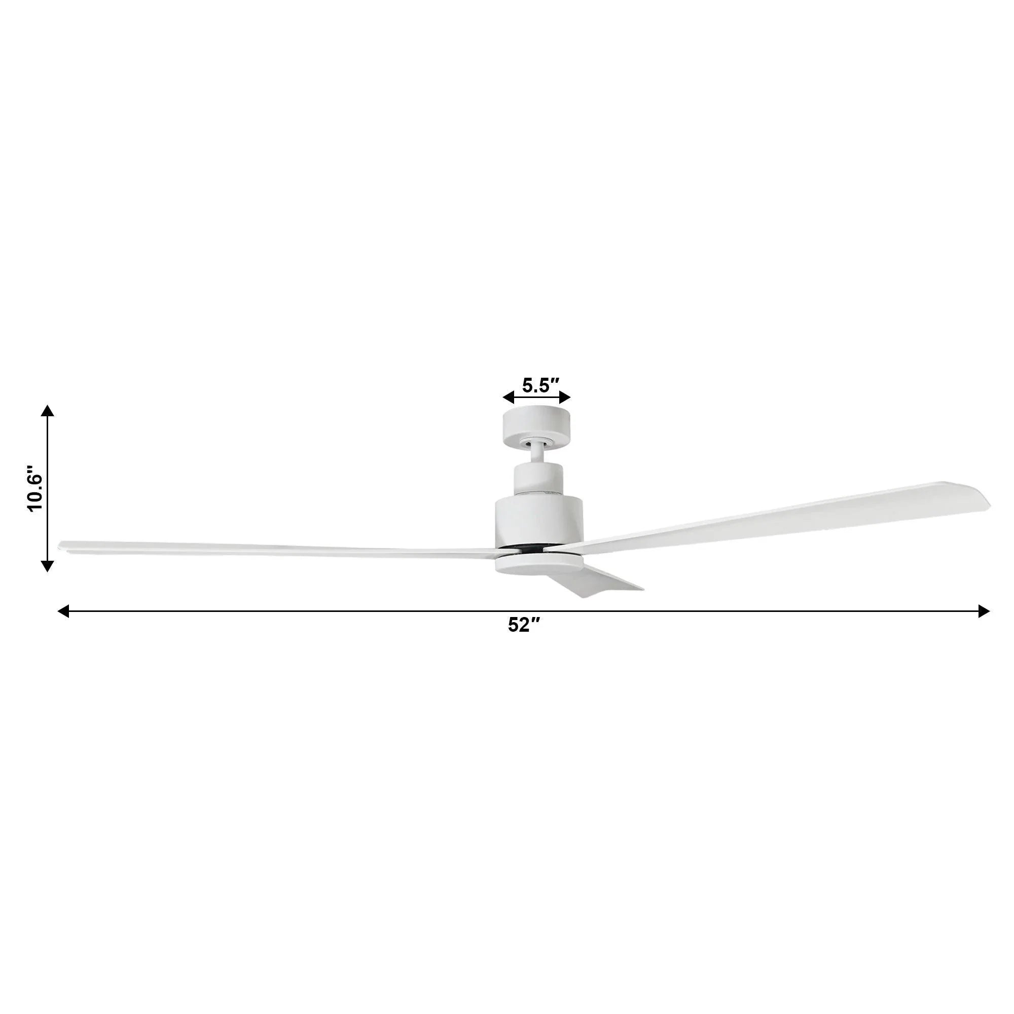 52" Zelda Industrial DC Motor Downrod Mount Reversible Ceiling Fan With Remote Control