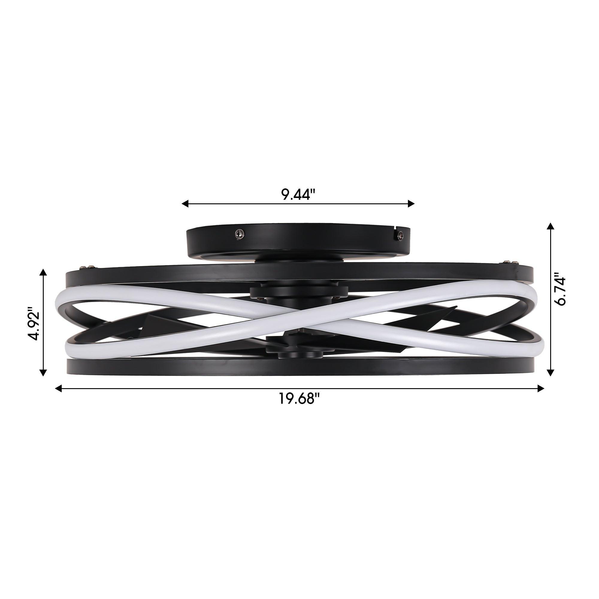Ventilador de techo reversible Preen industrial de 20" con montaje empotrado