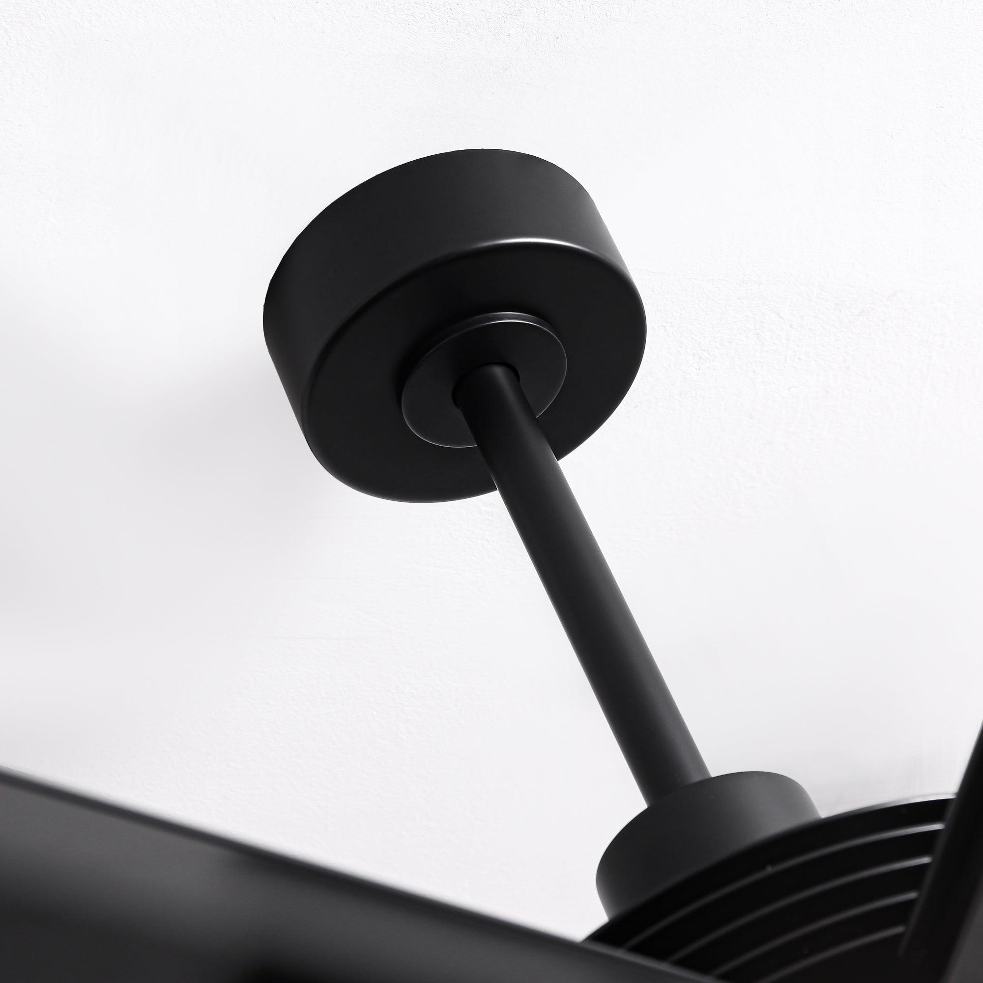 84 Inch 100 Inch Padus Black Large Size Ceiling Fan with Dimmable Lighting and Remote Control