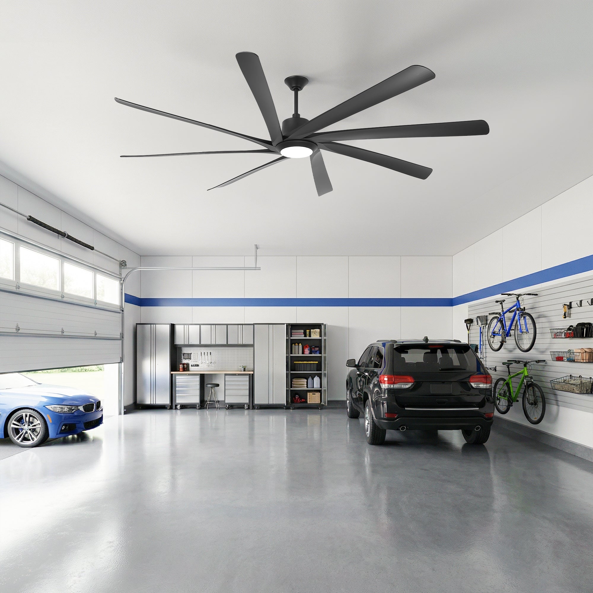 100 Inch Ansel HVLS Fan LED Large Ceiling Fan with Remote Control
