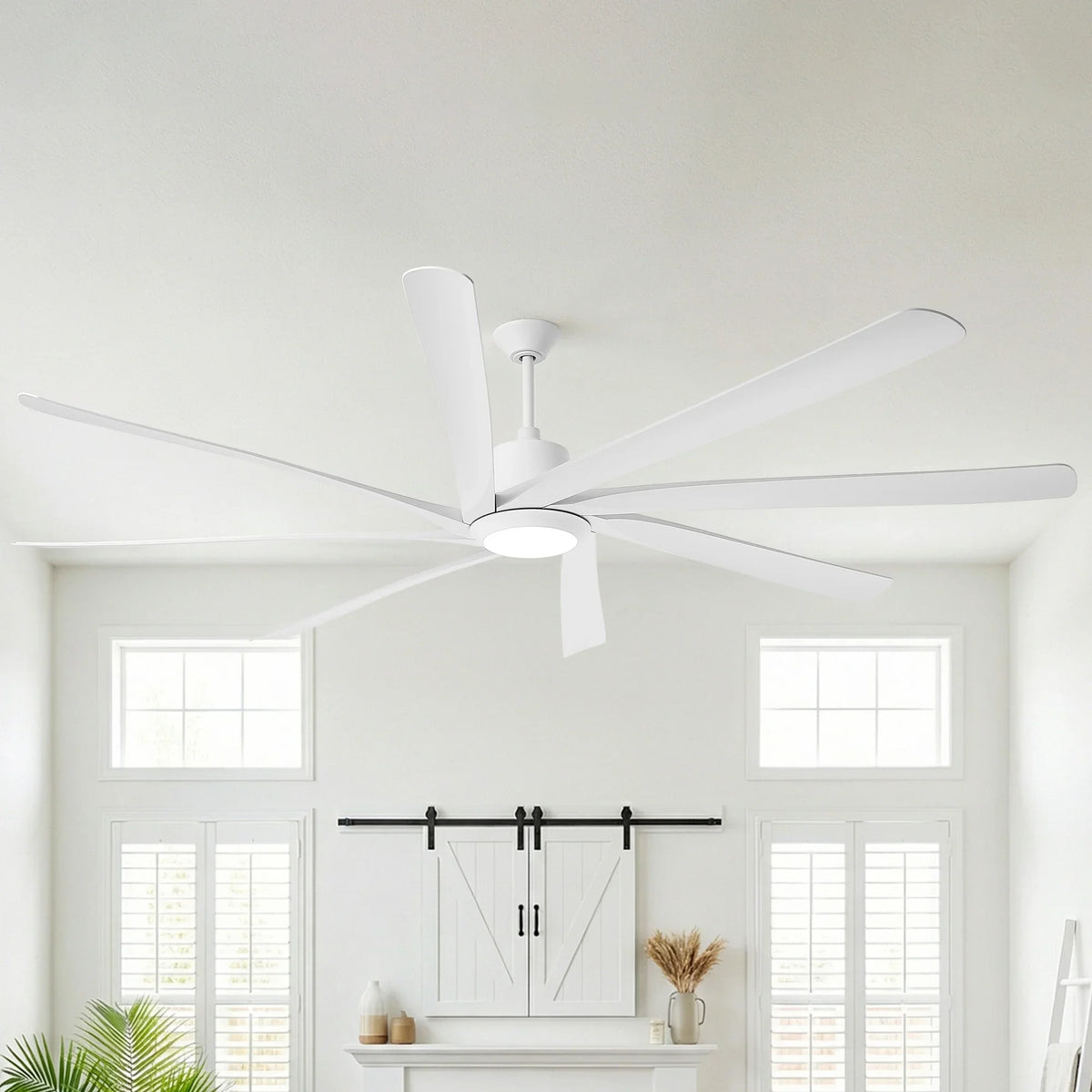 100 Inch Ansel HVLS Fan LED Large Ceiling Fan with Remote Control