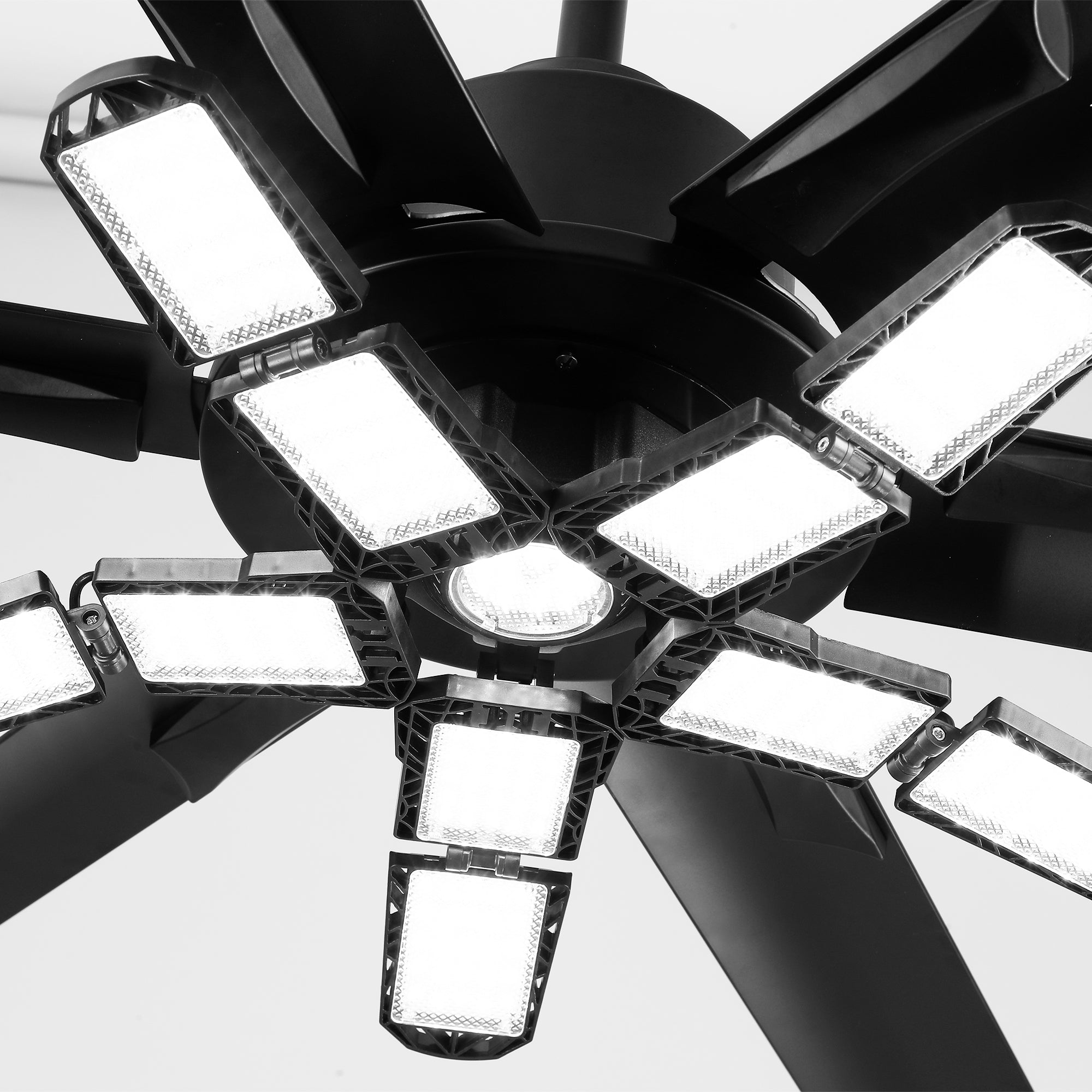 72 Inch 84 Inch Arlene HVLS Large Ceiling Fan with Foldable LED & Remote Control