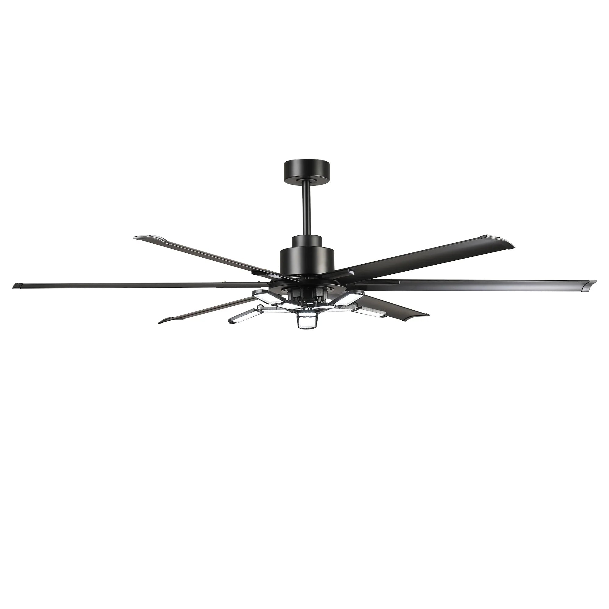 72 Inch 84 Inch Arlene HVLS Large Ceiling Fan with Foldable LED & Remote Control