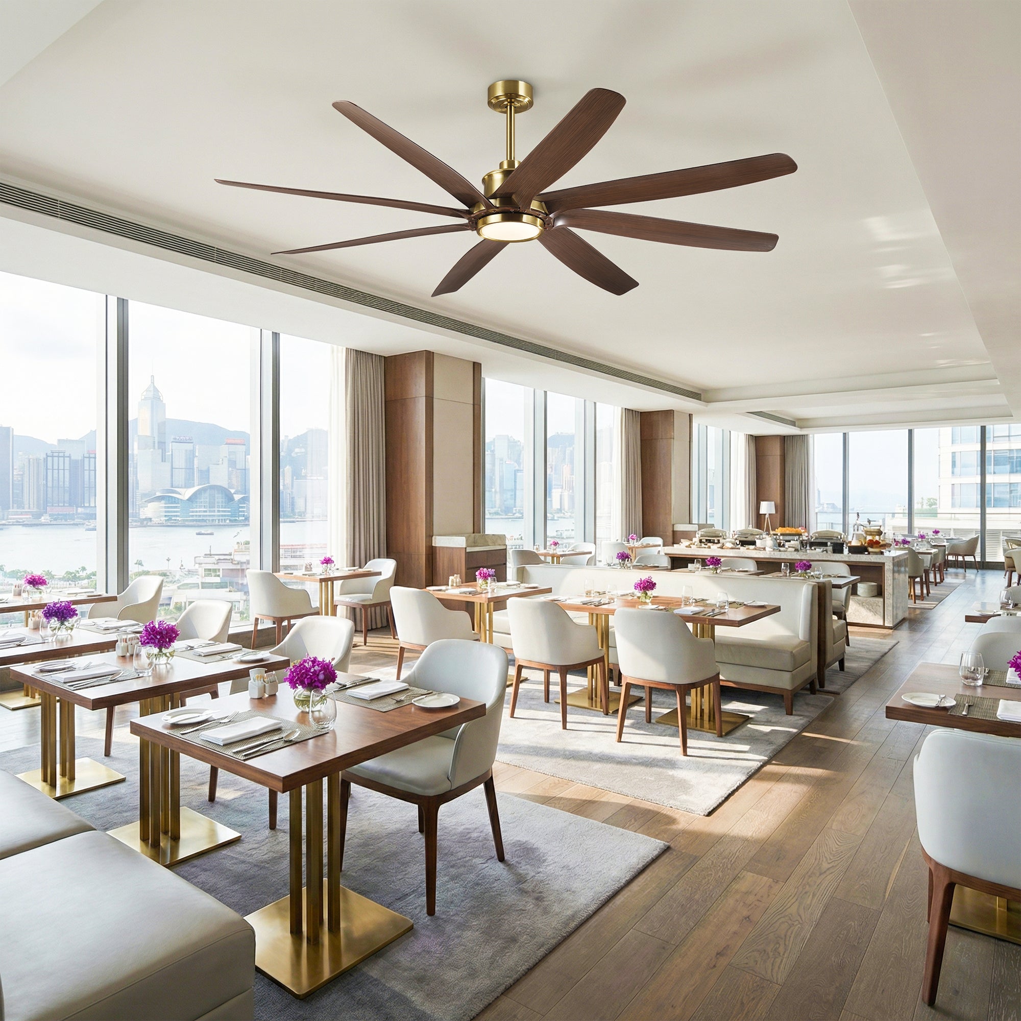 72" Alvis Modern LED Large Ceiling Fan with Remote Control