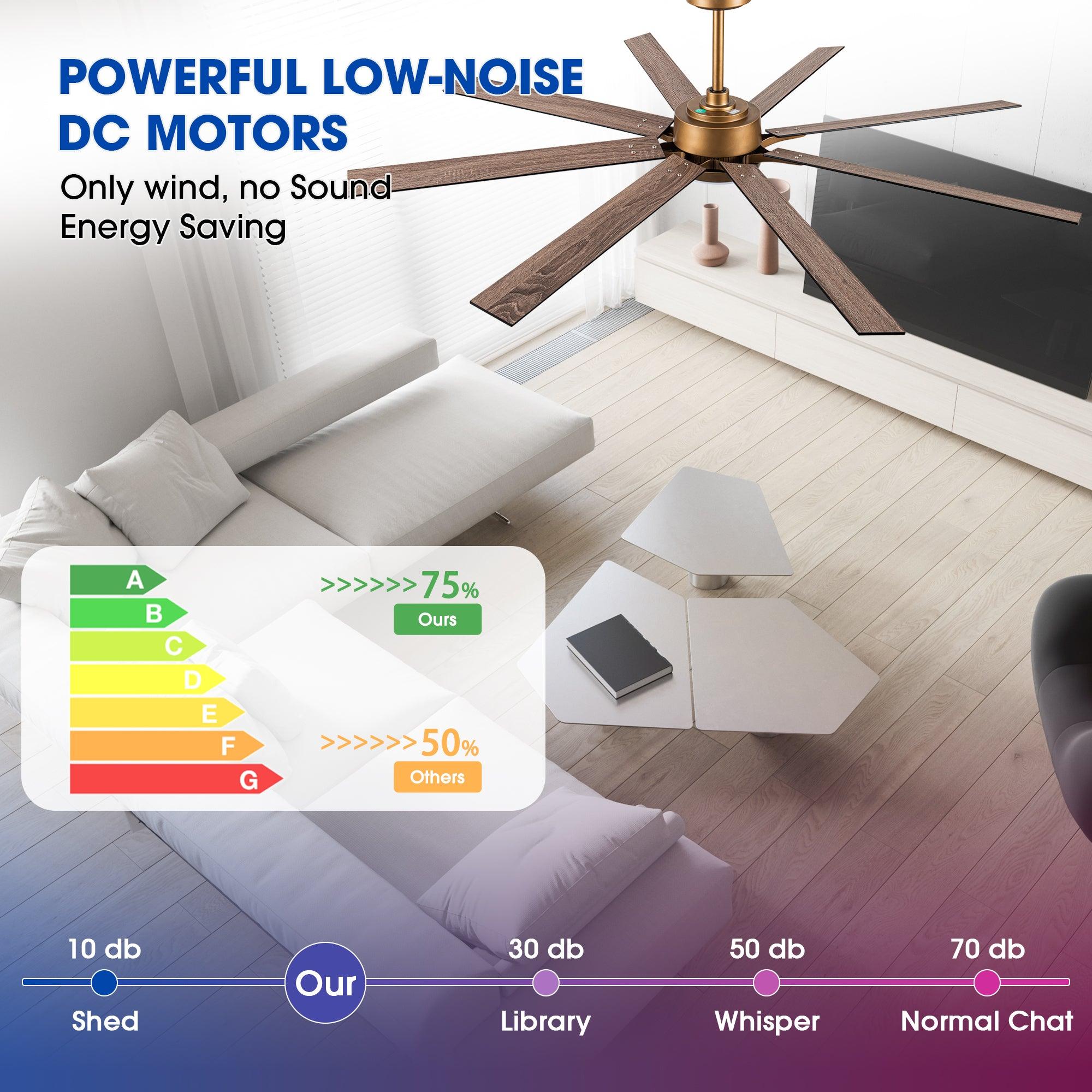65" Balachandran Modern Brushed Nickel DC Motor Downrod Mount Ceiling Fan With Lighting And Remote Control