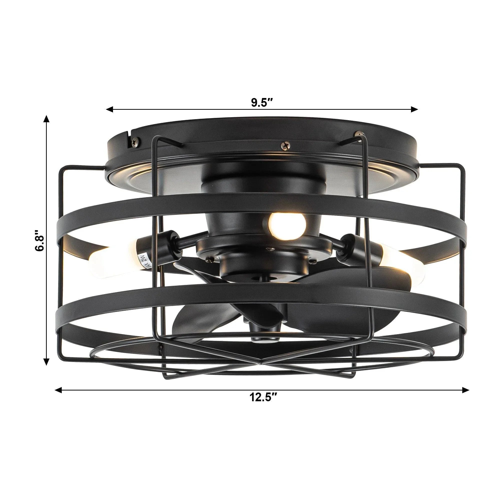 13 "Madurai Granja Flush Mount Reversible Ventilador de Techo con Iluminación y Control Remoto