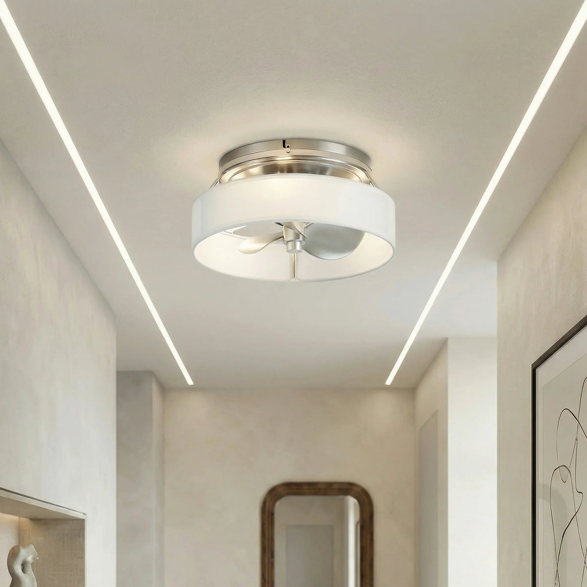 Vaczon 13" Modern Flush Mount Ceiling Fan
