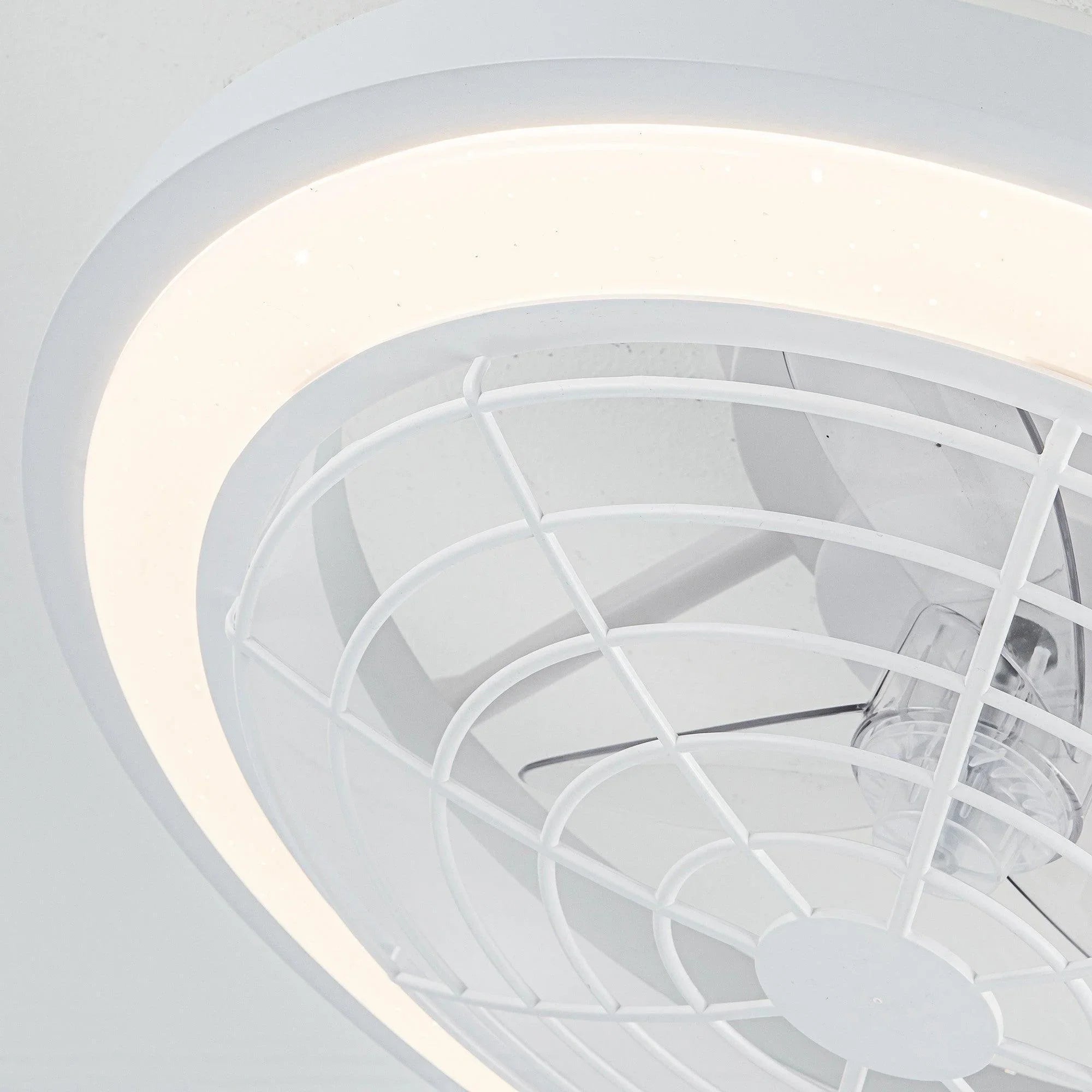 20" Ikon Modern DC Motor Flush Mount Reversible Ceiling Fan with Lighting and Remote Control