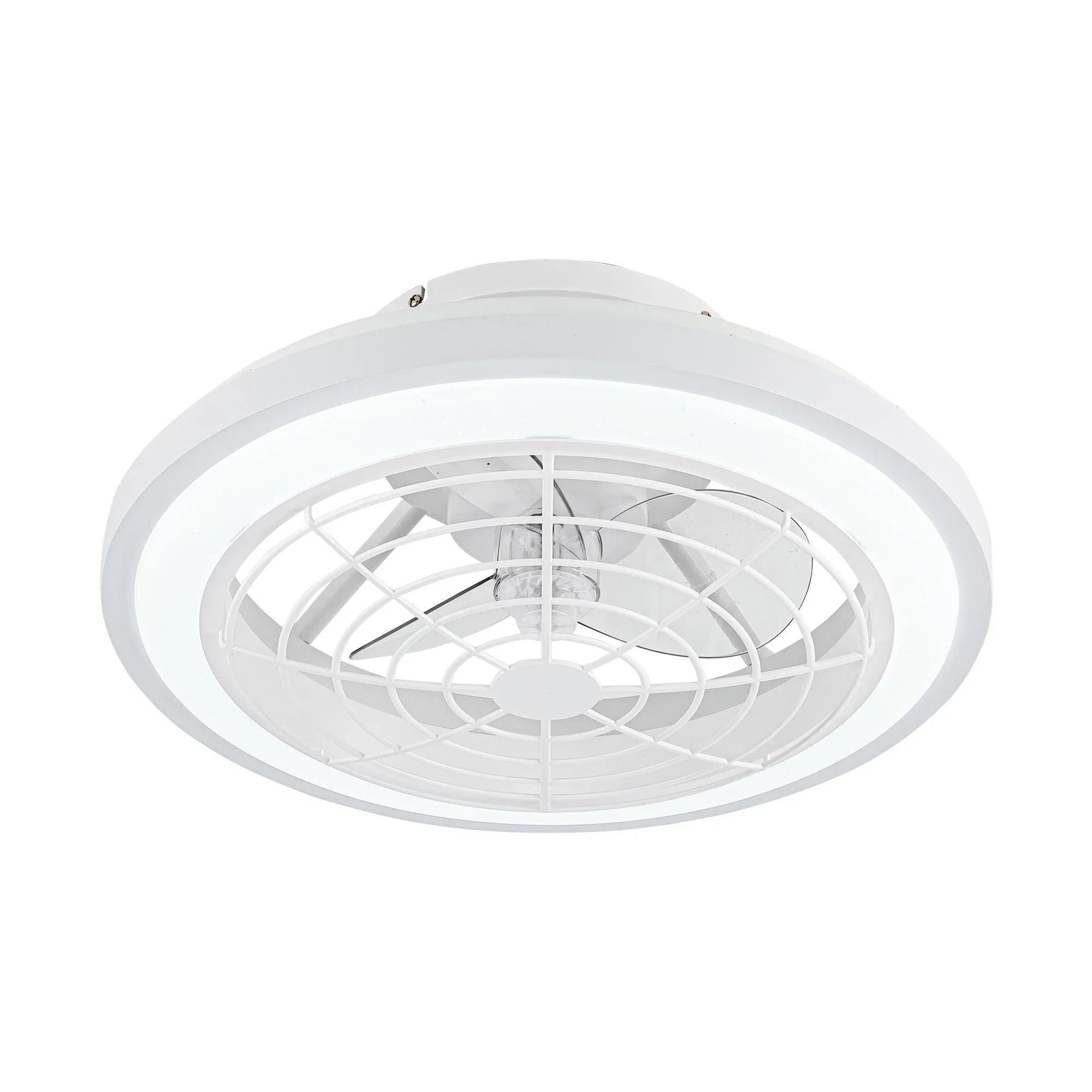 20" Ikon Modern DC Motor Flush Mount Reversible Ceiling Fan with Lighting and Remote Control