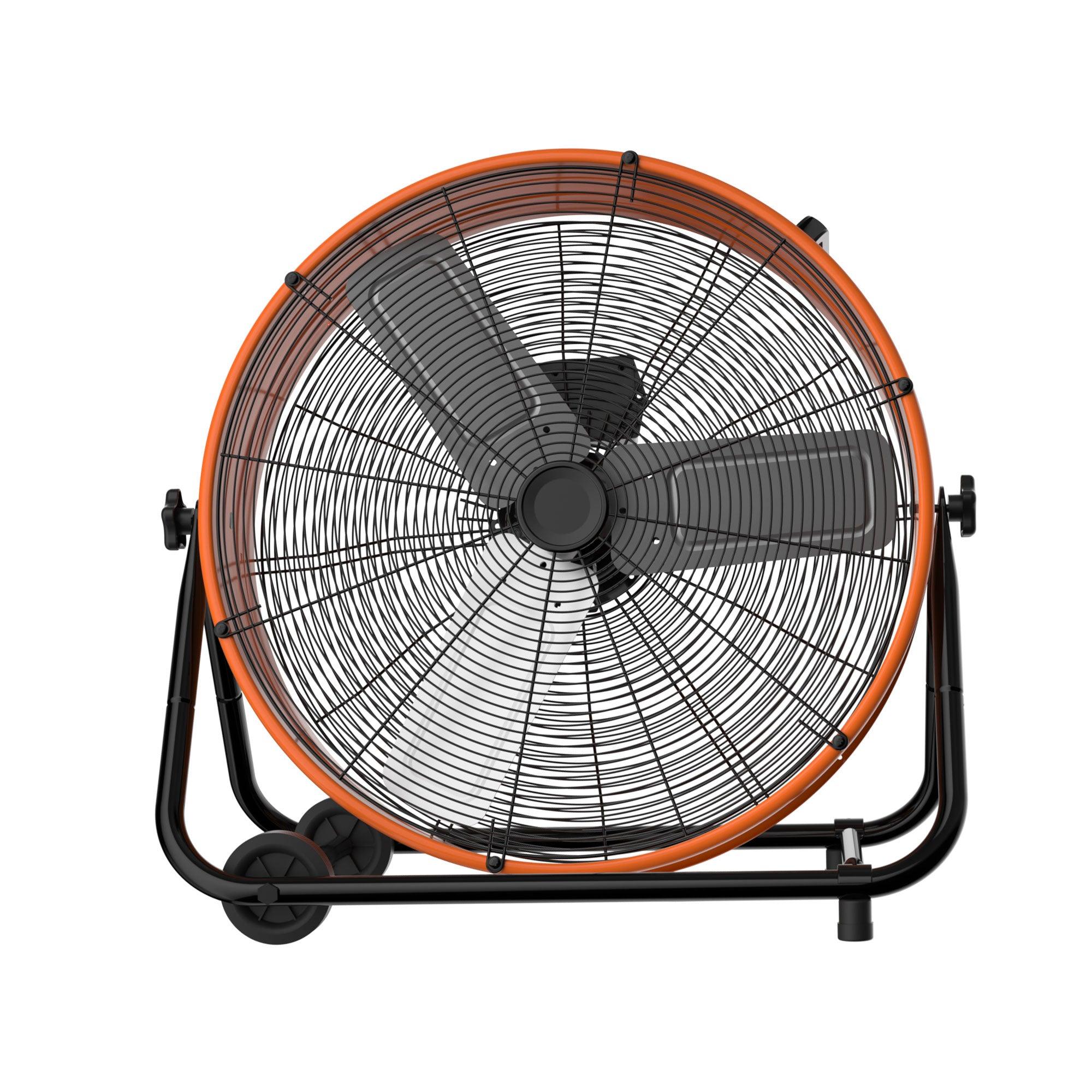 27.5 Inch 3-Speed High Velocity Indoor / Outdoor Industrial Drum Fan with Wheel