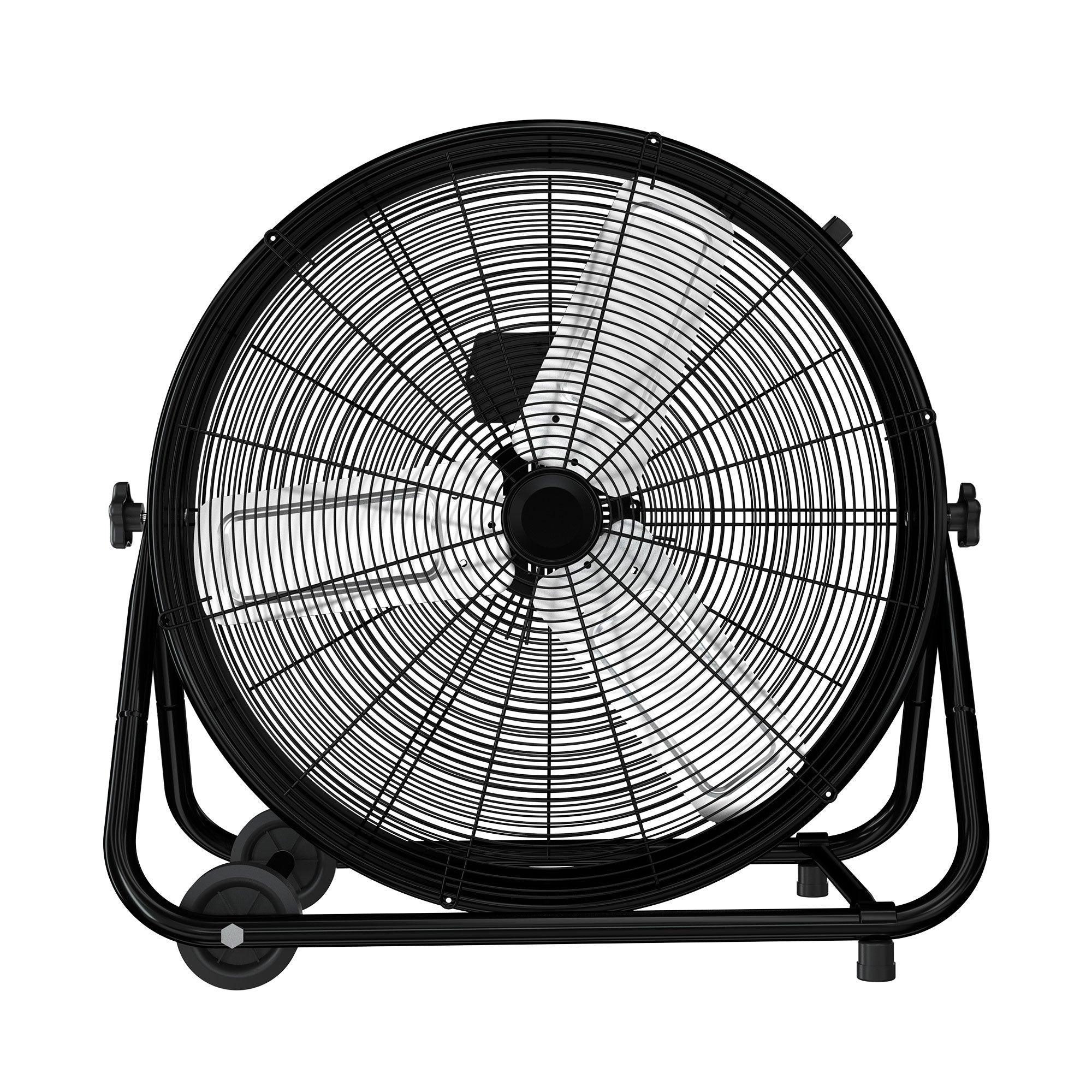 27.5 Inch 3-Speed High Velocity Indoor / Outdoor Industrial Drum Fan with Wheel
