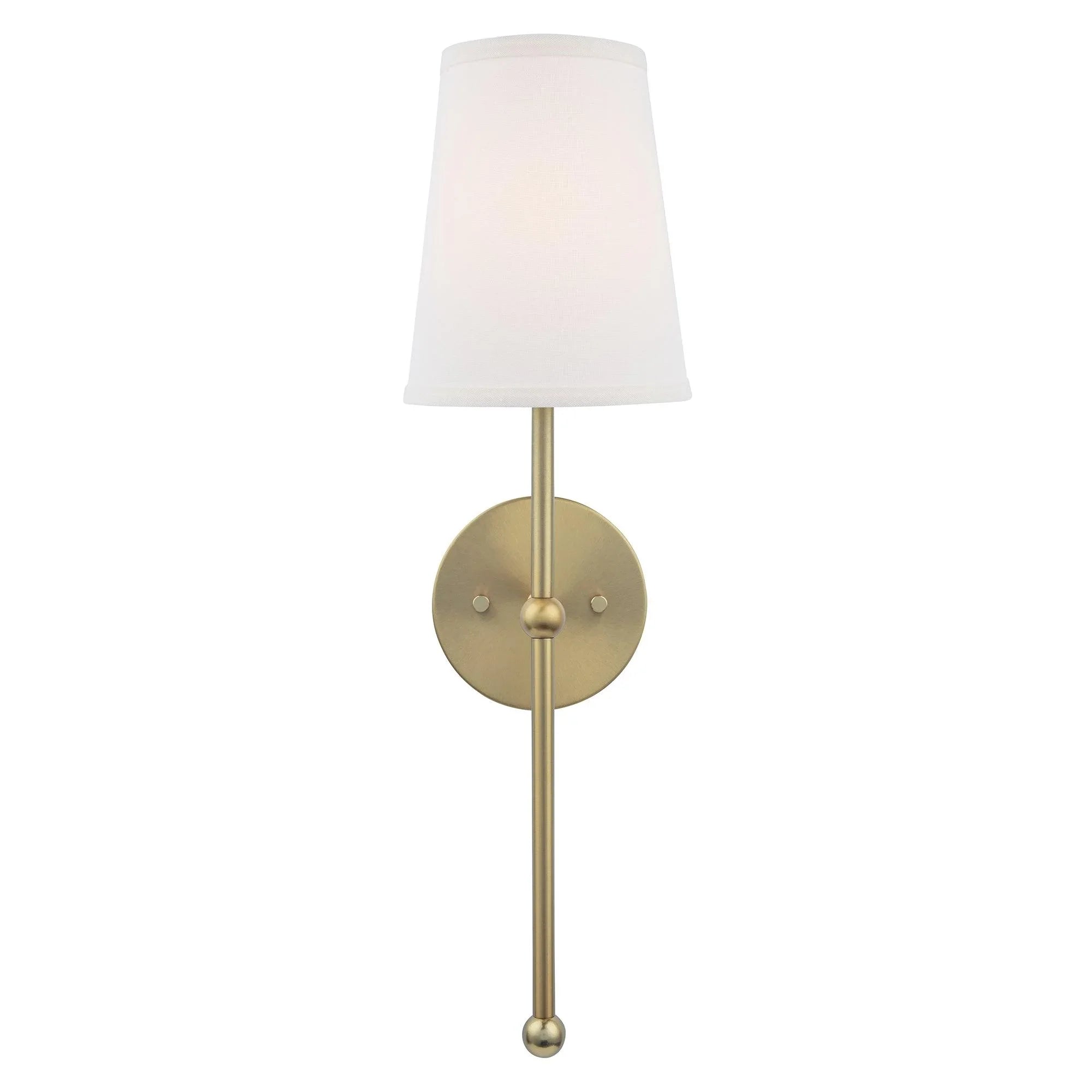 Aplique de pared para baño Finley de 1 luz, regulable, en dorado satinado