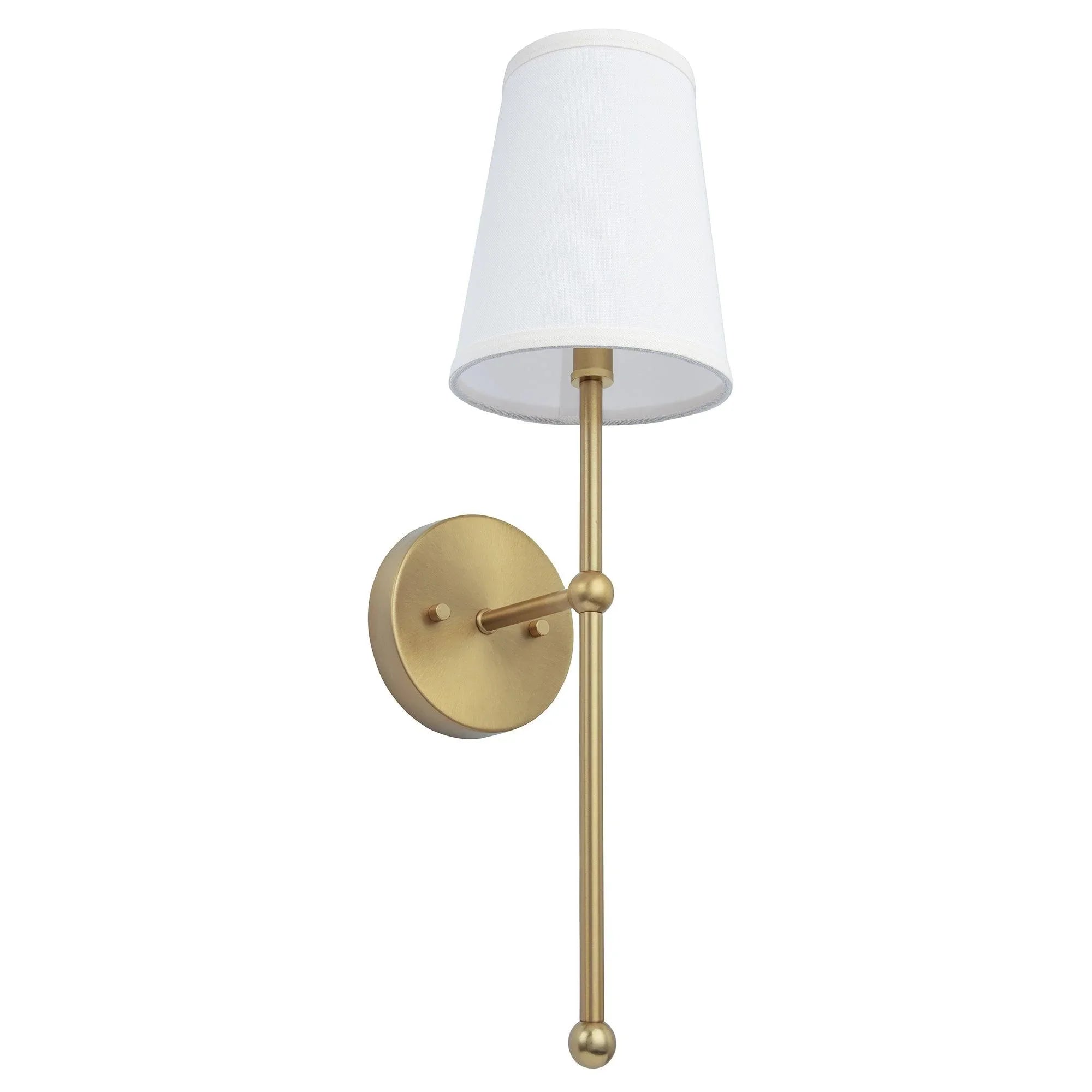 Aplique de pared para baño Finley de 1 luz, regulable, en dorado satinado