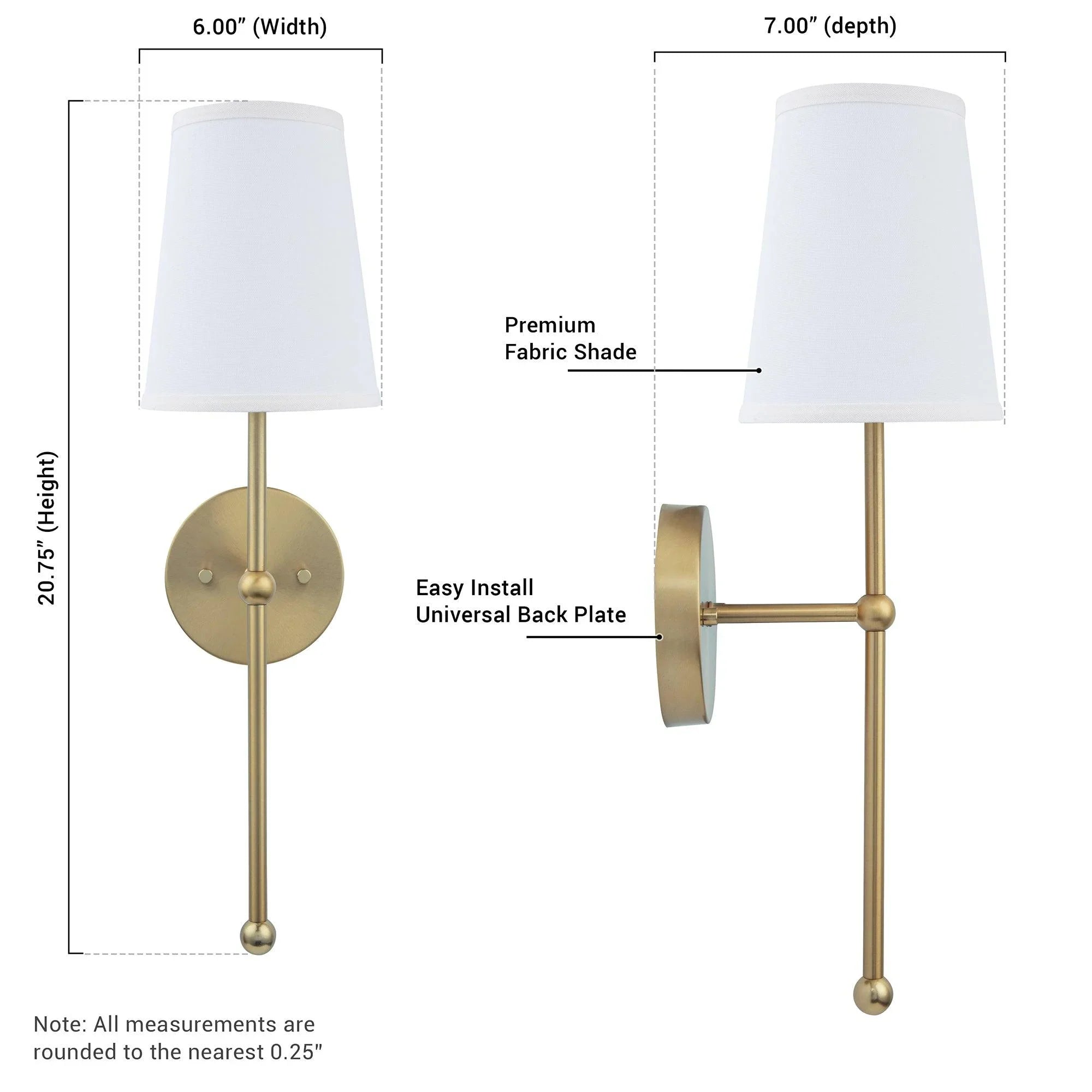 Aplique de pared para baño Finley de 1 luz, regulable, en dorado satinado