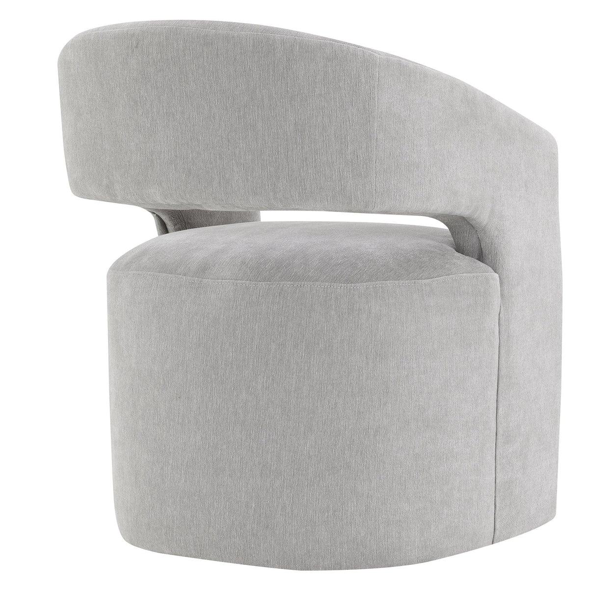 25 Inch Modern Plush Fully Upholstered Arm Chair with Casters