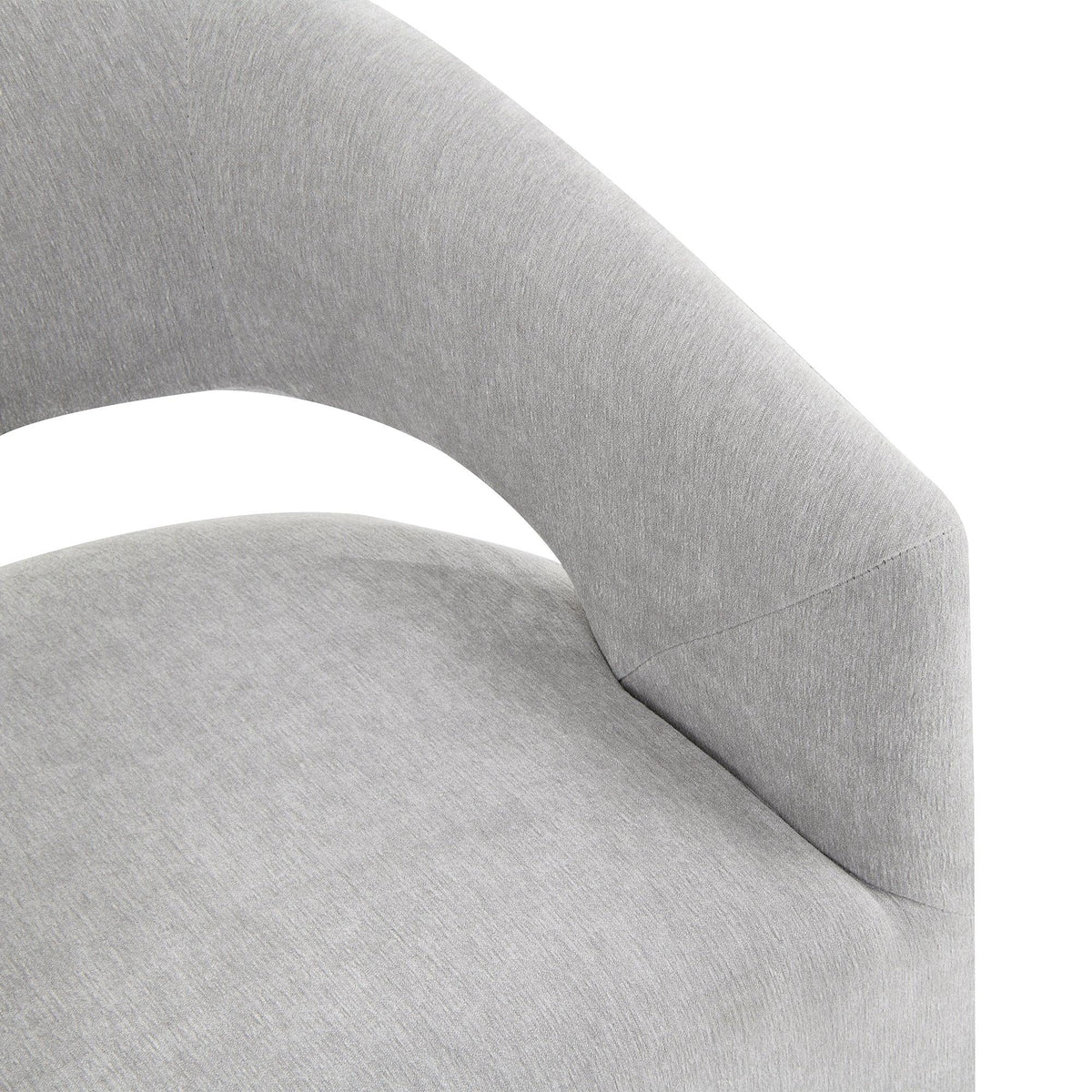25 Inch Modern Plush Fully Upholstered Arm Chair with Casters