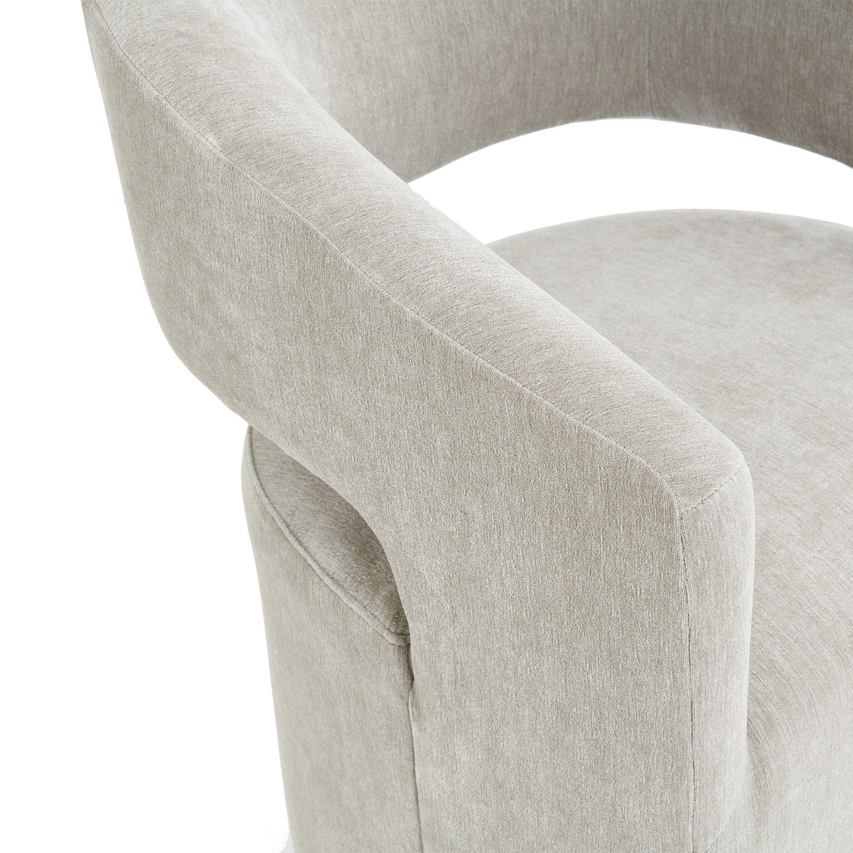 25 Inch Modern Plush Fully Upholstered Arm Chair with Casters