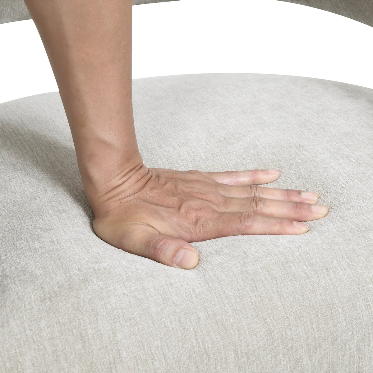 25 Inch Modern Plush Fully Upholstered Arm Chair with Casters