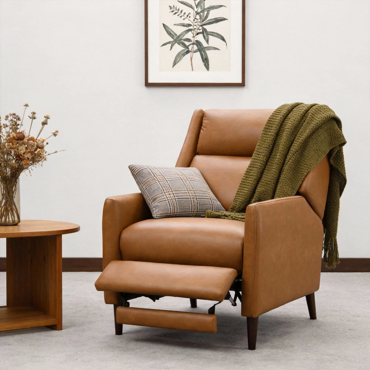 Psyche 30 Inch Modern Pushback Recliner with High Back