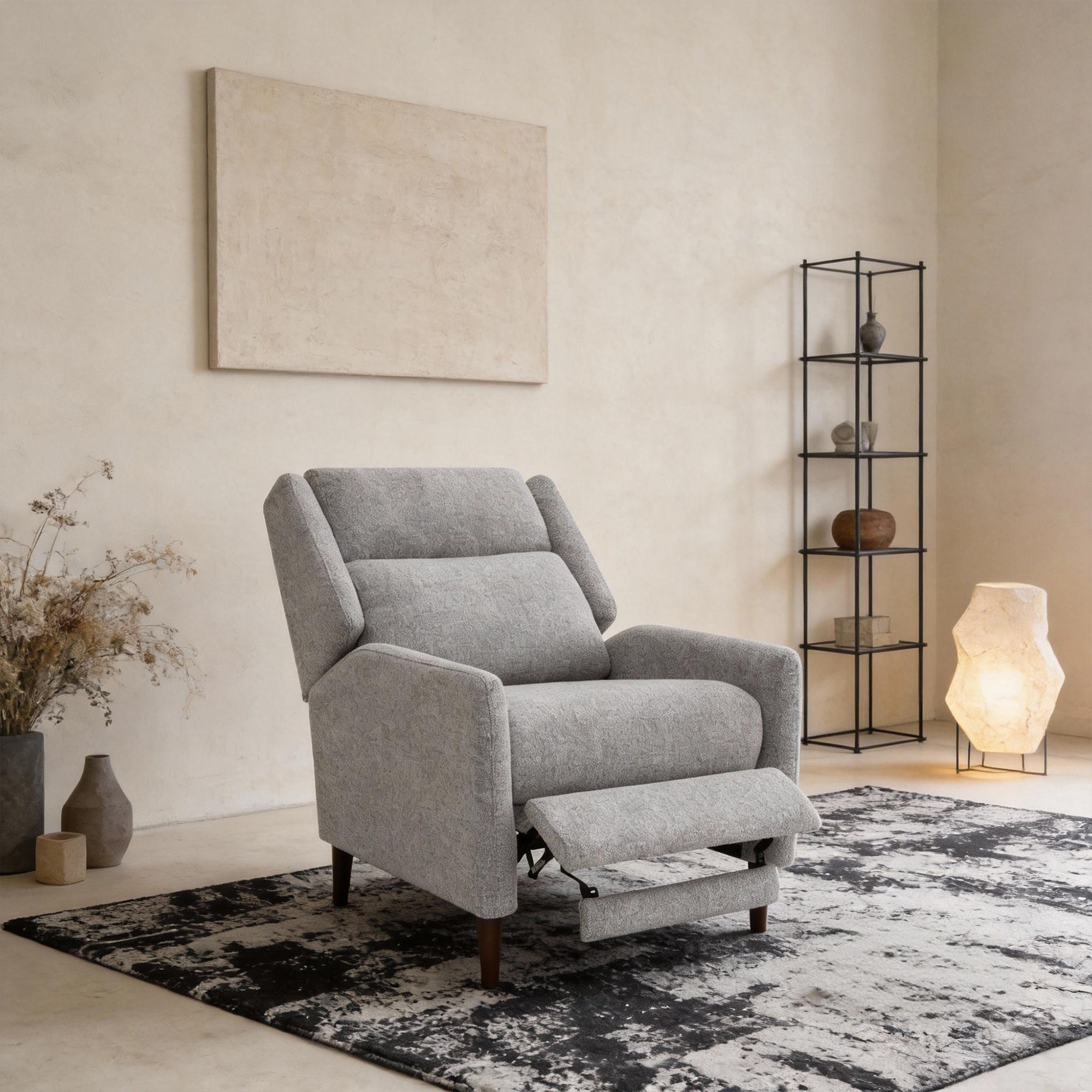 Psyche 30 Inch Modern Pushback Recliner with High Back