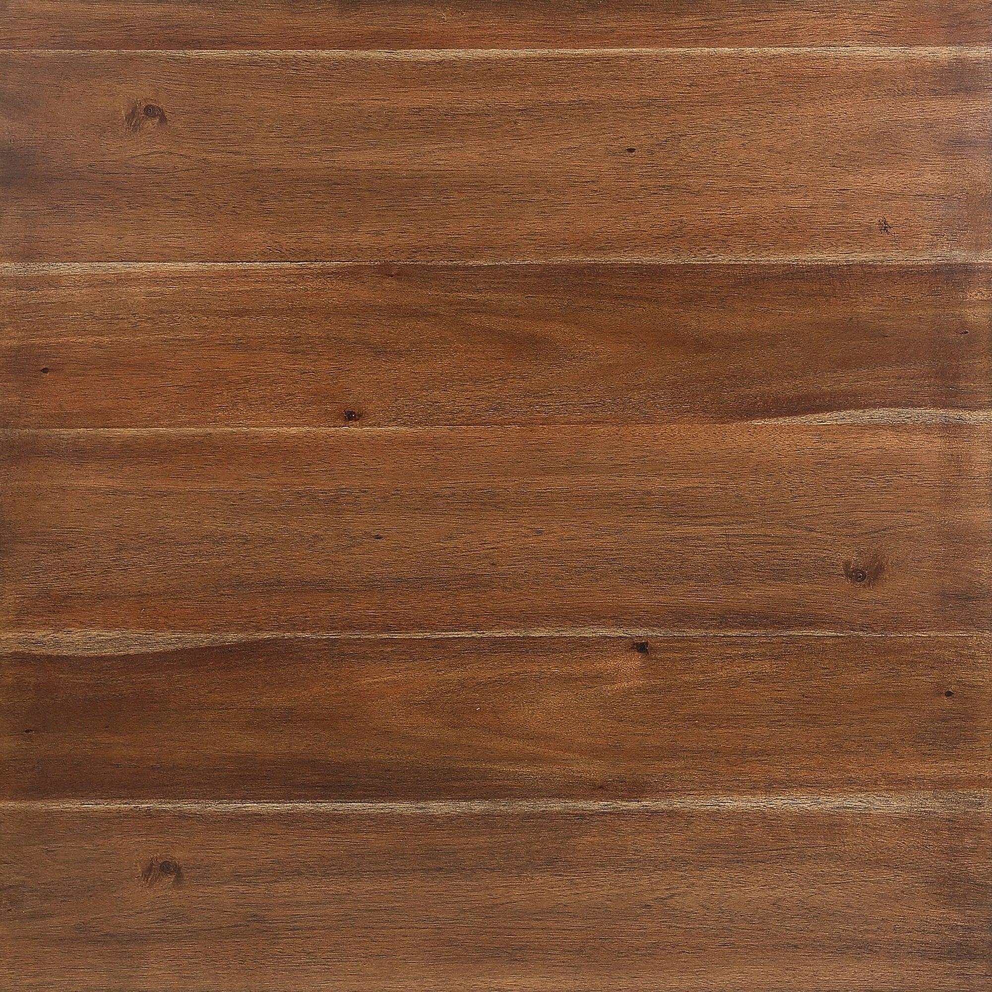 Juego de mesa de 5 piezas de madera maciza de caucho y chapa de madera de 36" de alto.