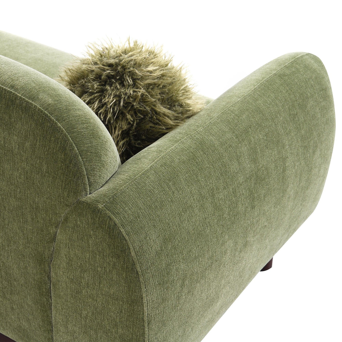 Mellone 84" Mid-Century Modern Chenille Sofa with 3 Pillows