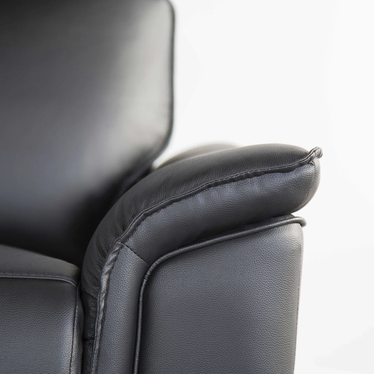 Bienne 38.5 Inch Leather Match Manual Recliner Chair