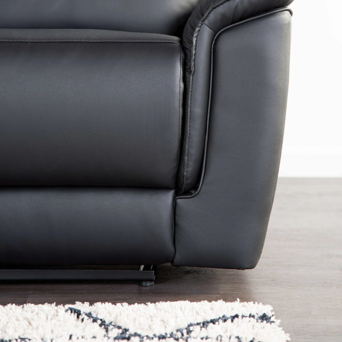 Bienne 38.5 Inch Leather Match Manual Recliner Chair
