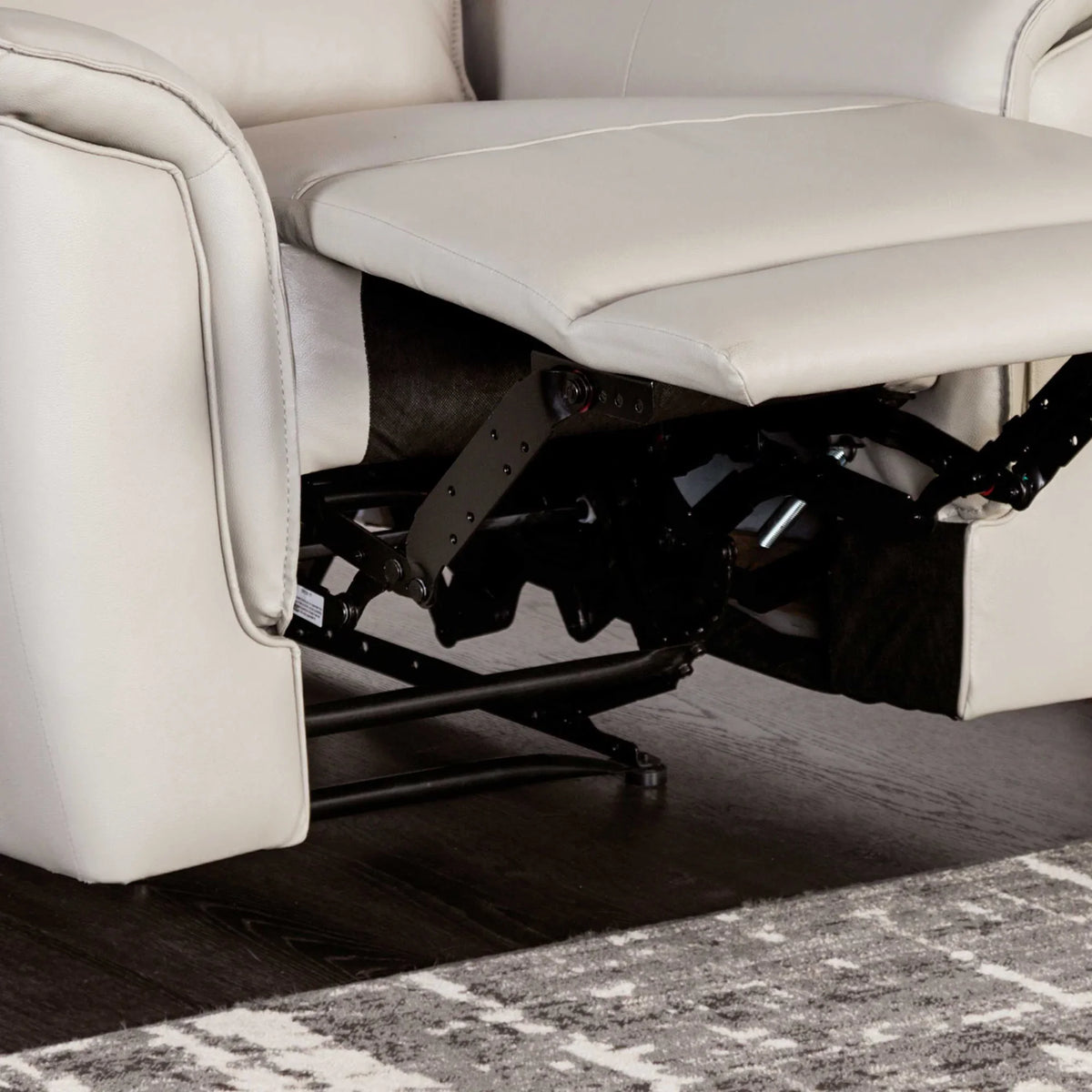 Bienne 38.5 Inch Leather Match Manual Recliner Chair
